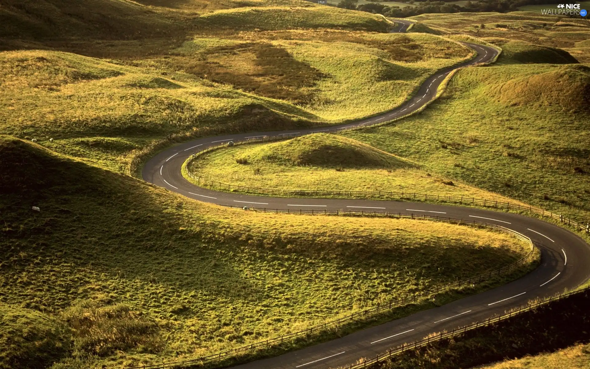 hills, winding, Way