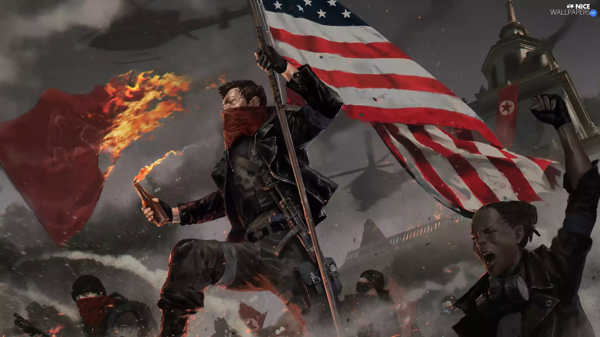 game, flag, Fight, Homefront The Revolution