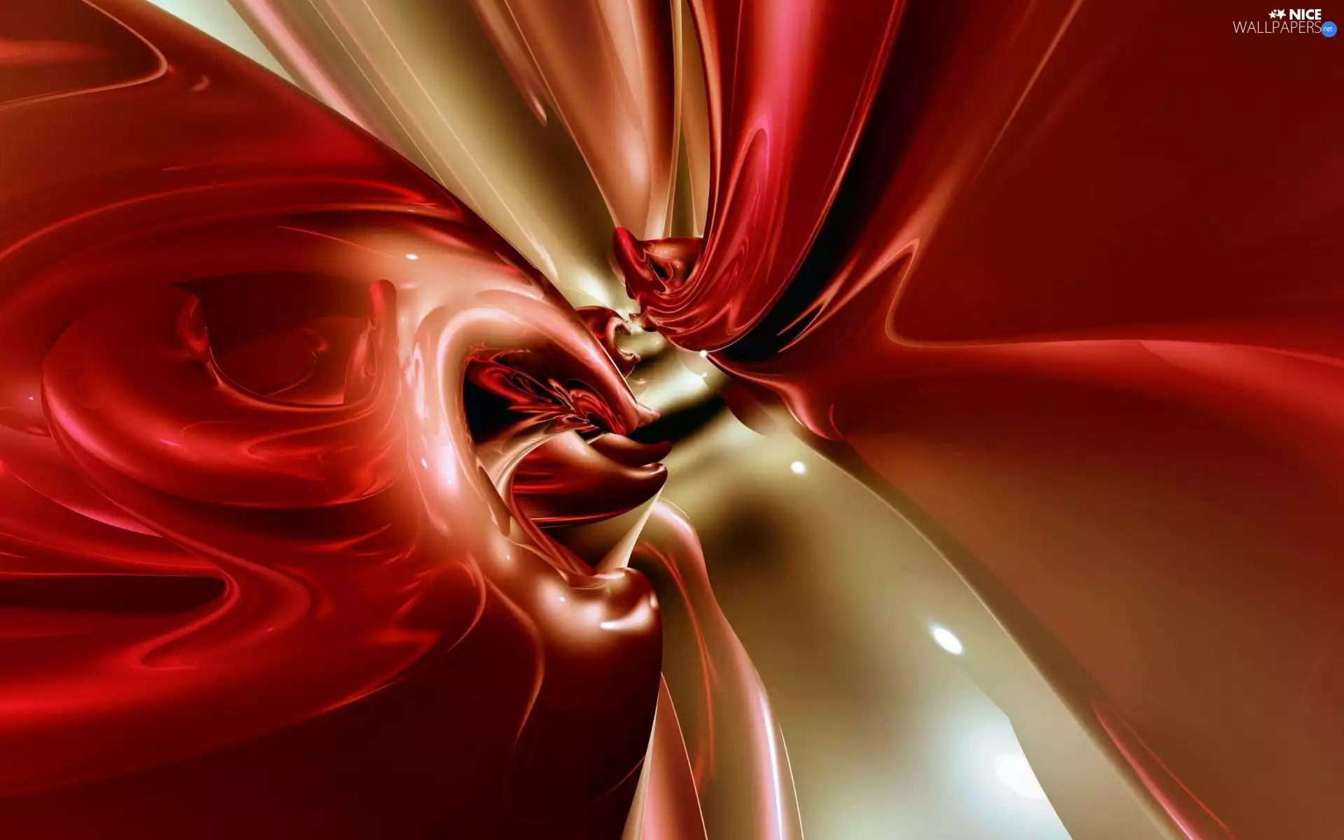 abstraction, cream, red hot