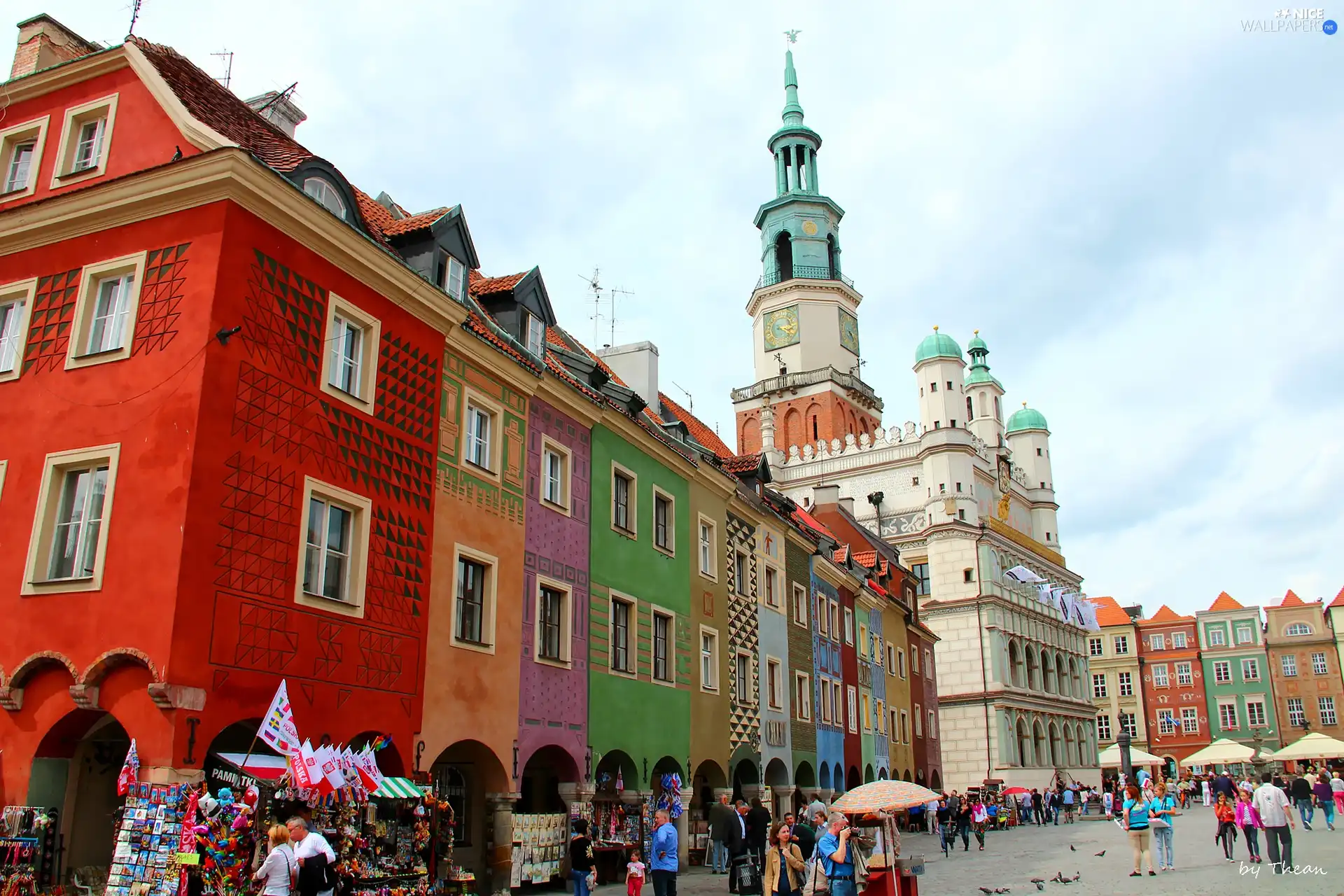 Poznań, Poland, houses, town hall, color