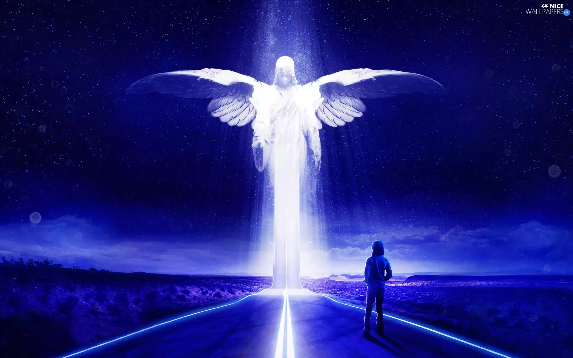 Way, Human, fantasy, angel, graphics