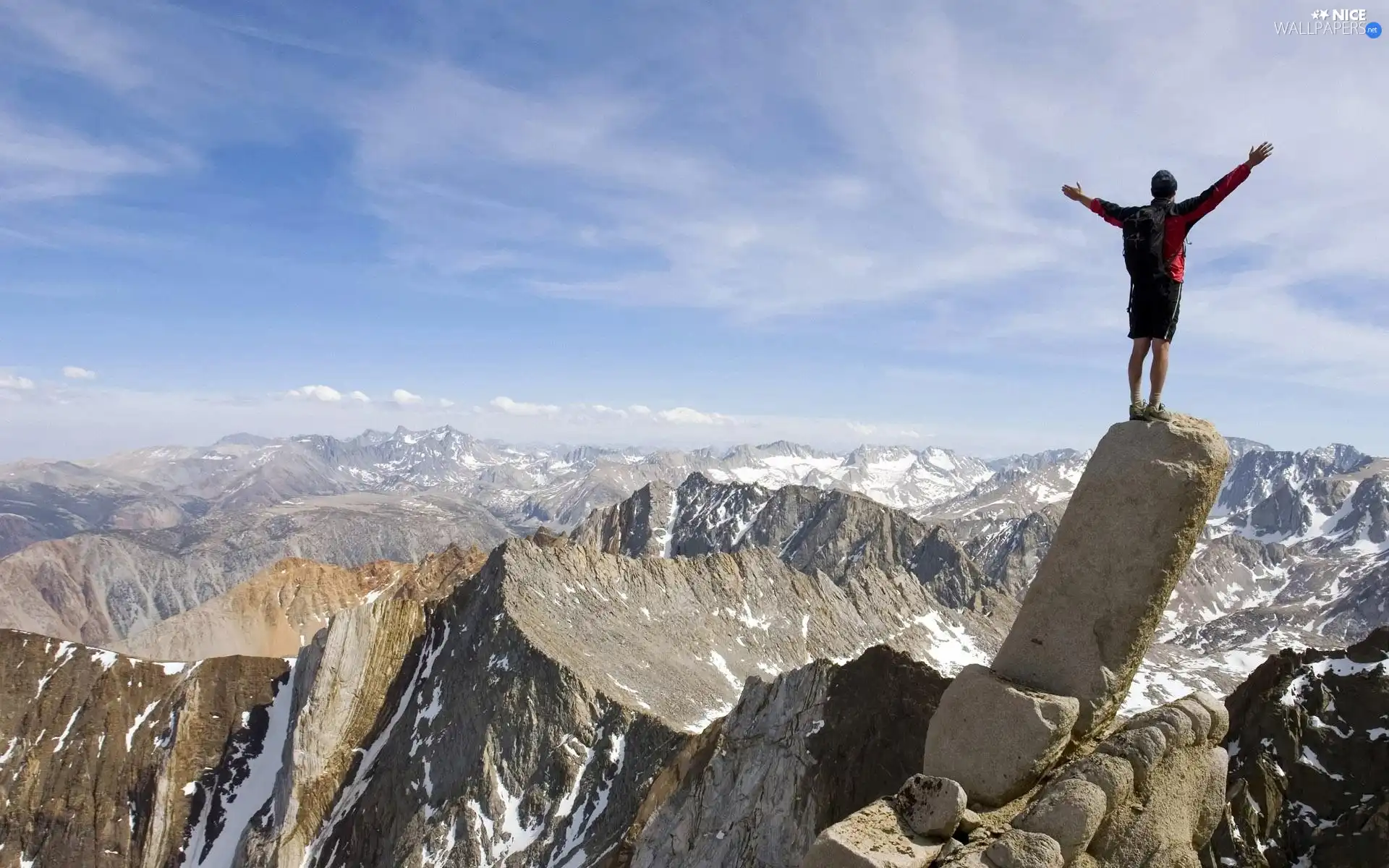 Human, Mountains, landscape