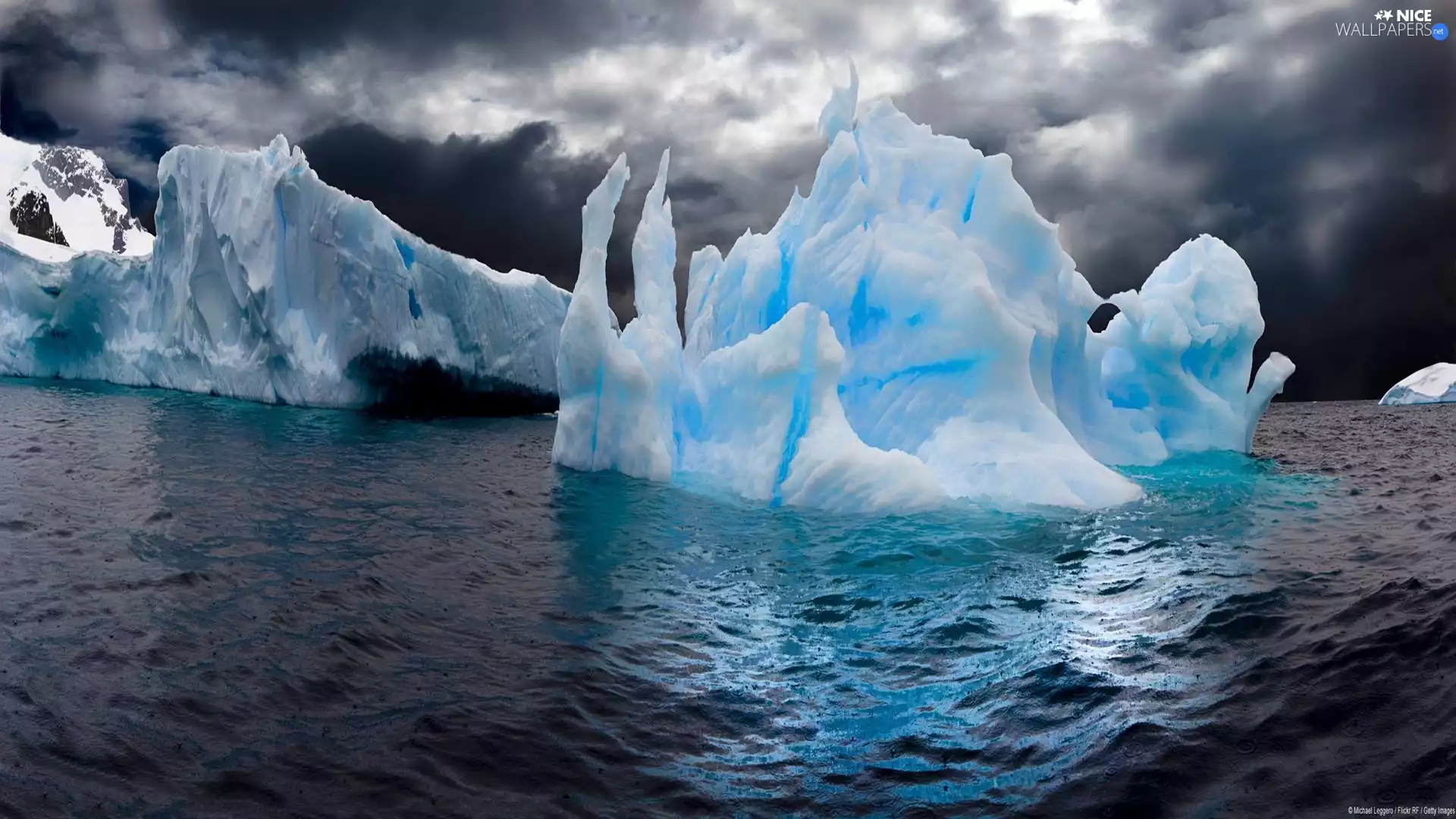 Mountains, Icecream, Ocean, ice