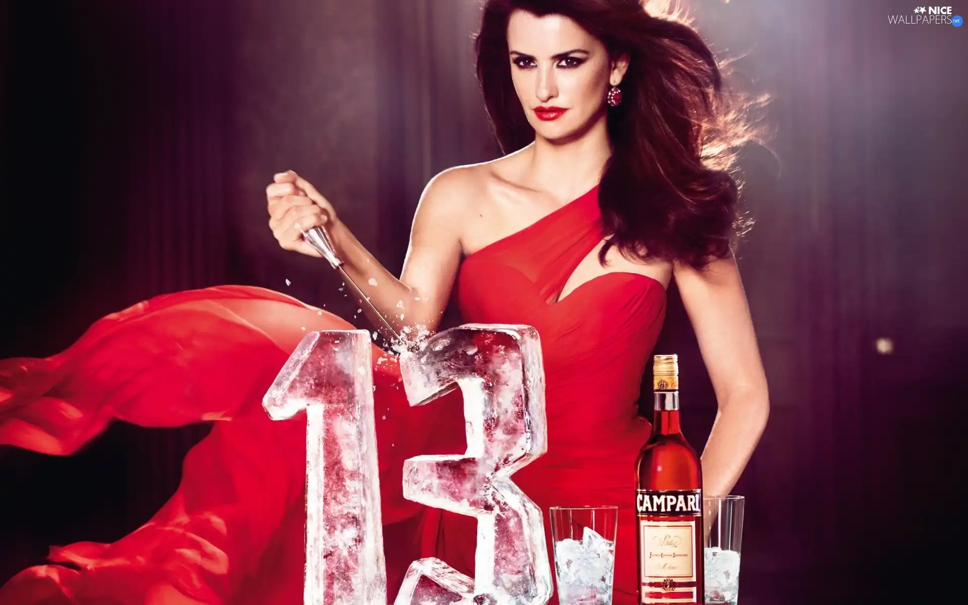 Penelope Cruz, Campari, Icecream, liqueur