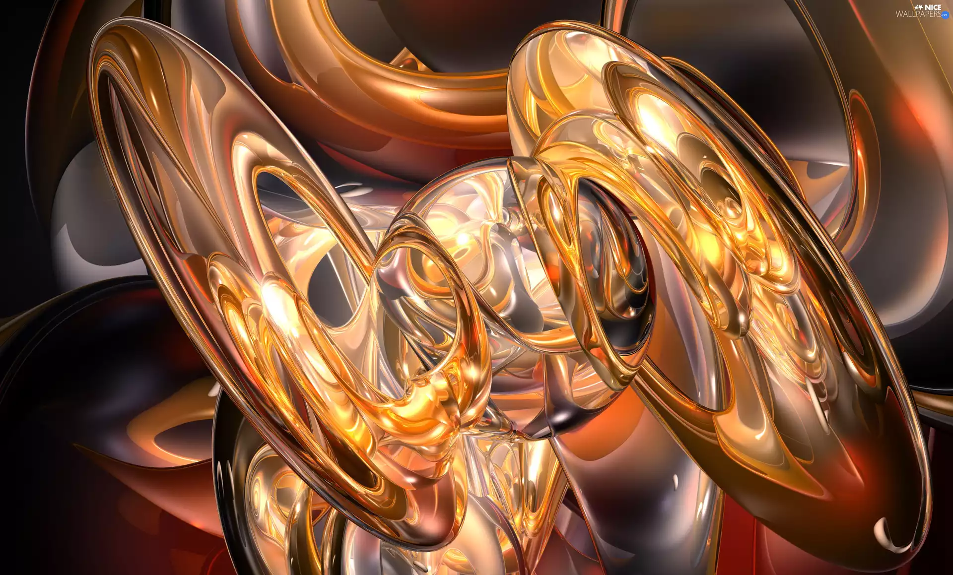 abstraction, 3D Graphics, illuminated