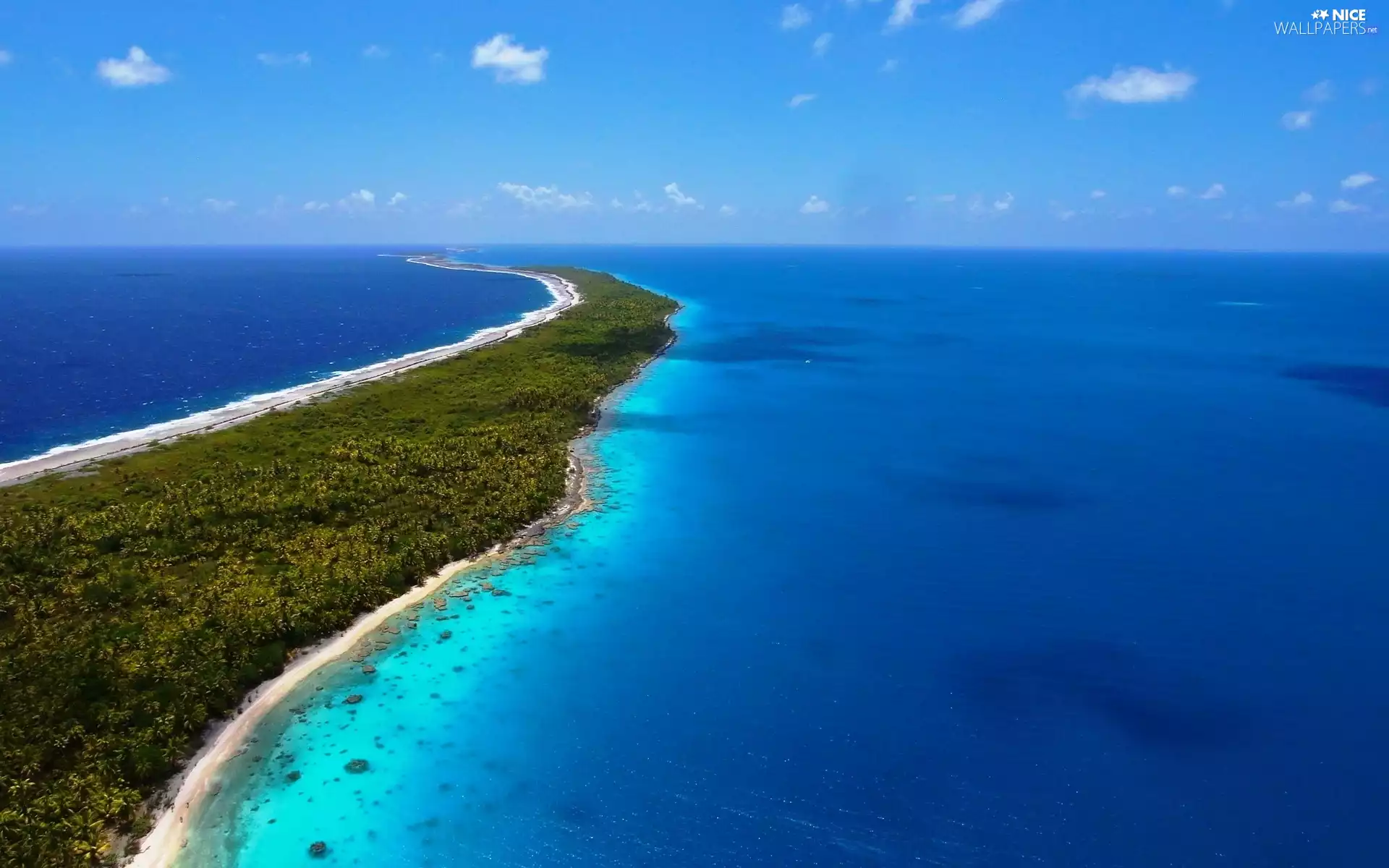 sea, coast, clouds, Island