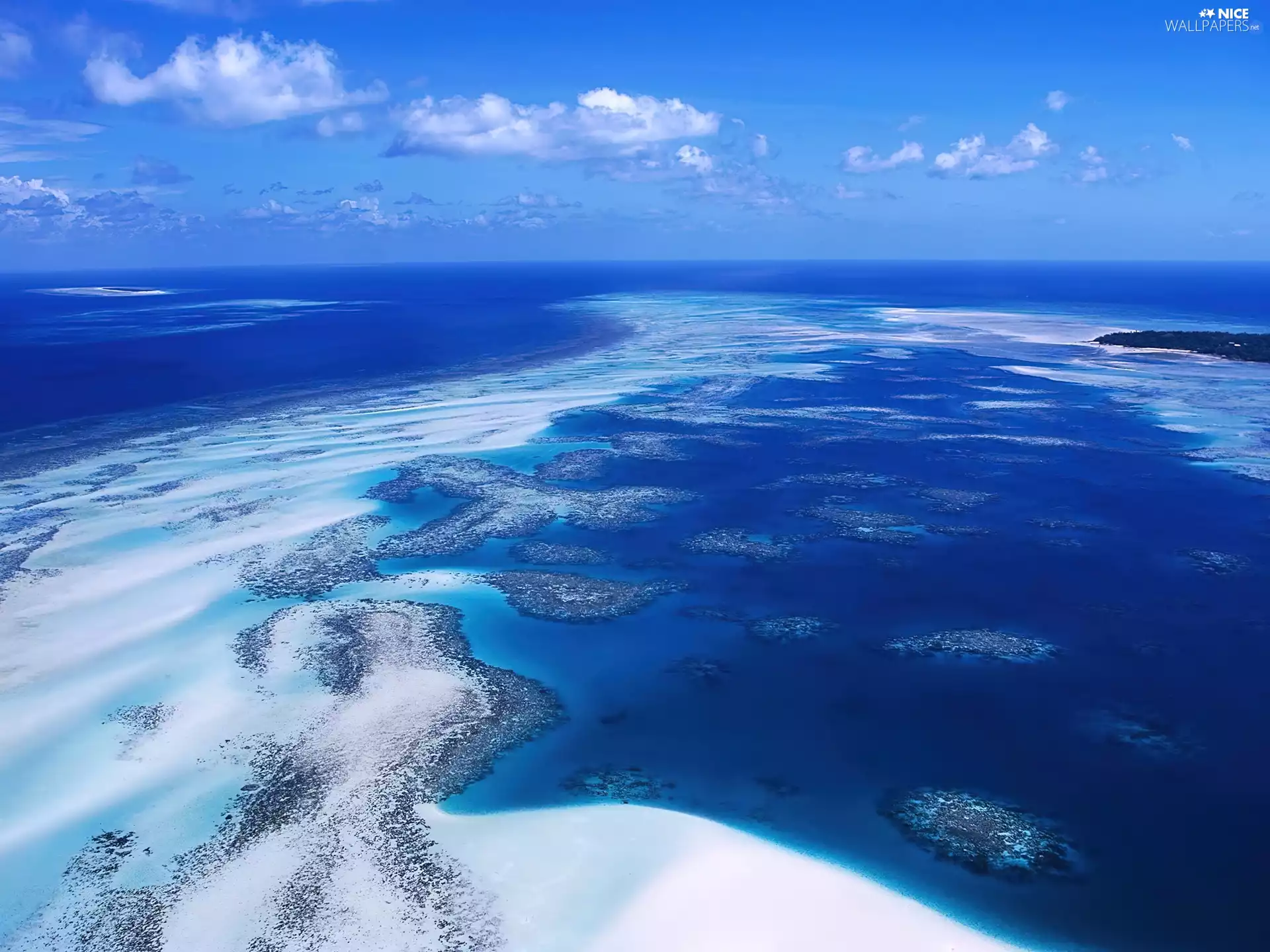 Island, landscape, sea