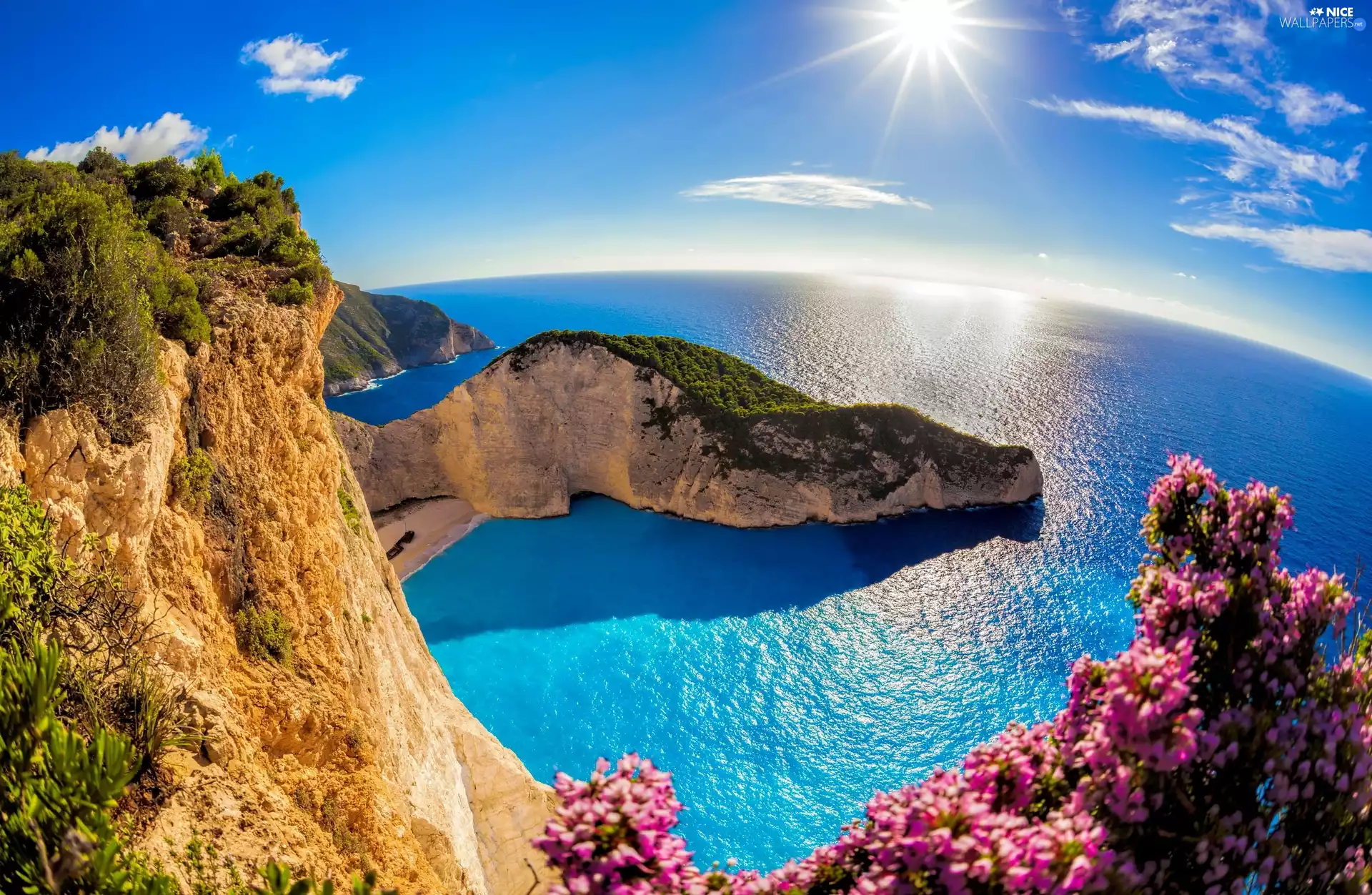sea, sun, Zakynthos Island, Navagio Beach, Greece