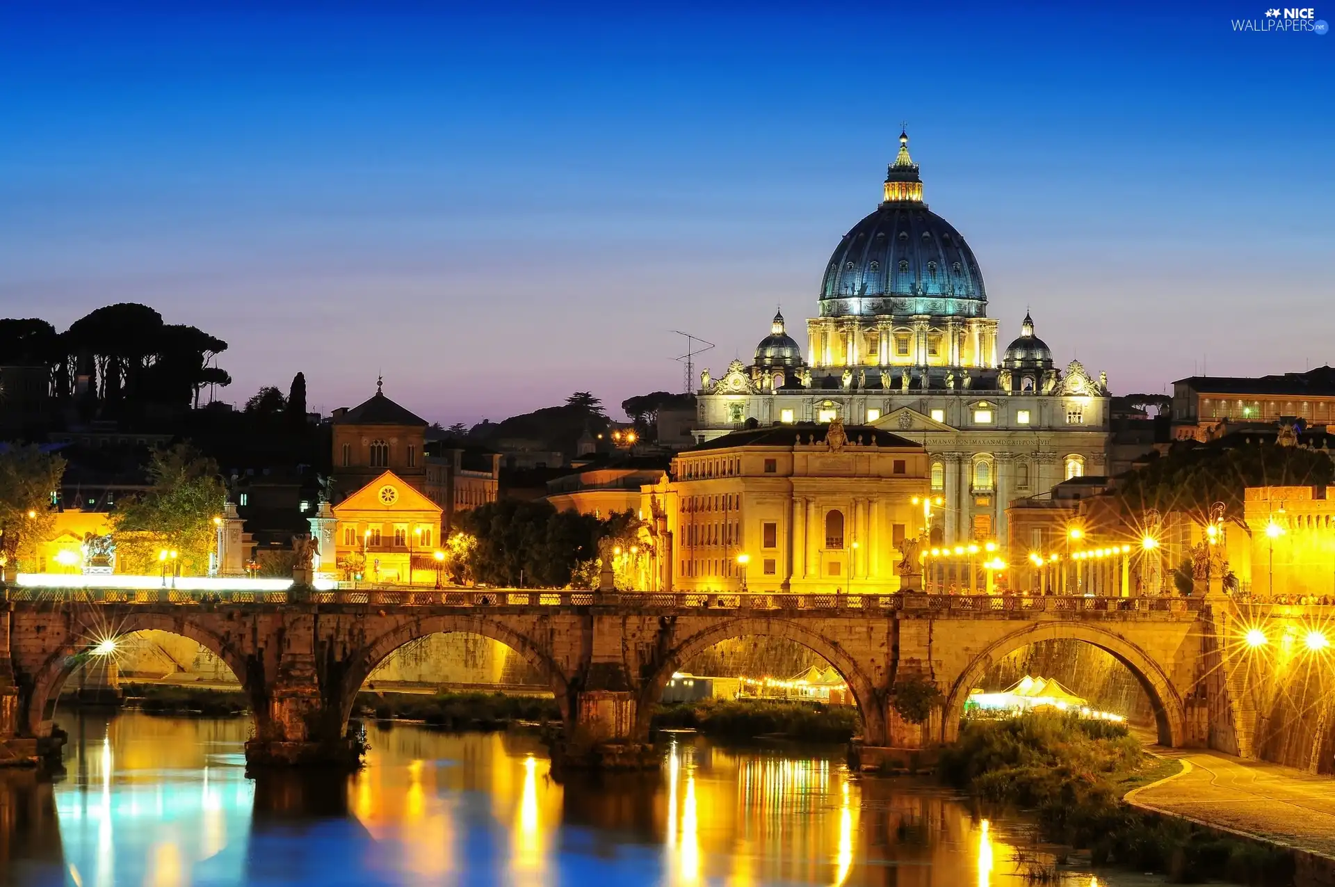 Rome, Italy, Basilica of St. Peter, Vatican, bridge