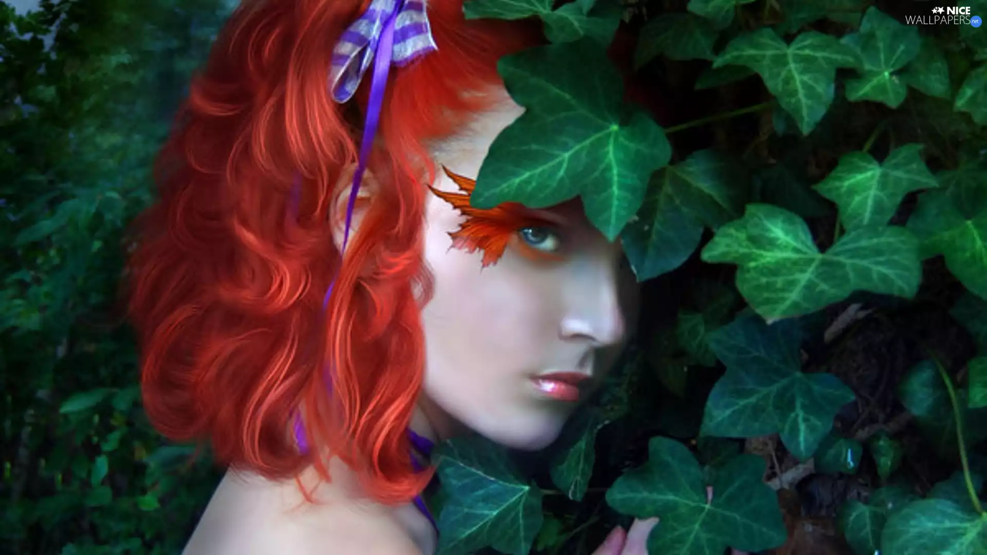 Women, Copper, Hair, ivy