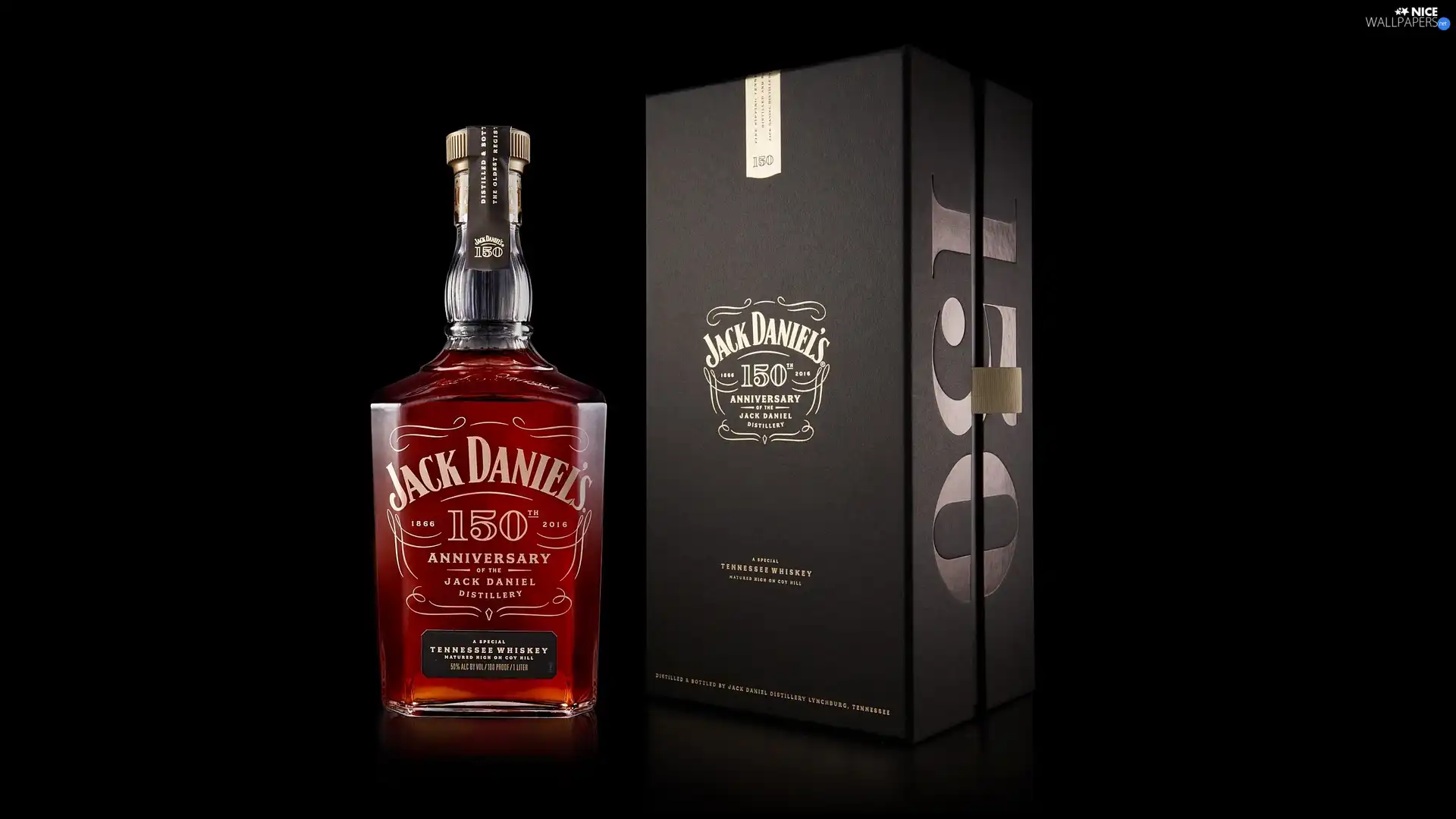 Box, Dark Background, Jack Daniels, Bottle, Whisky