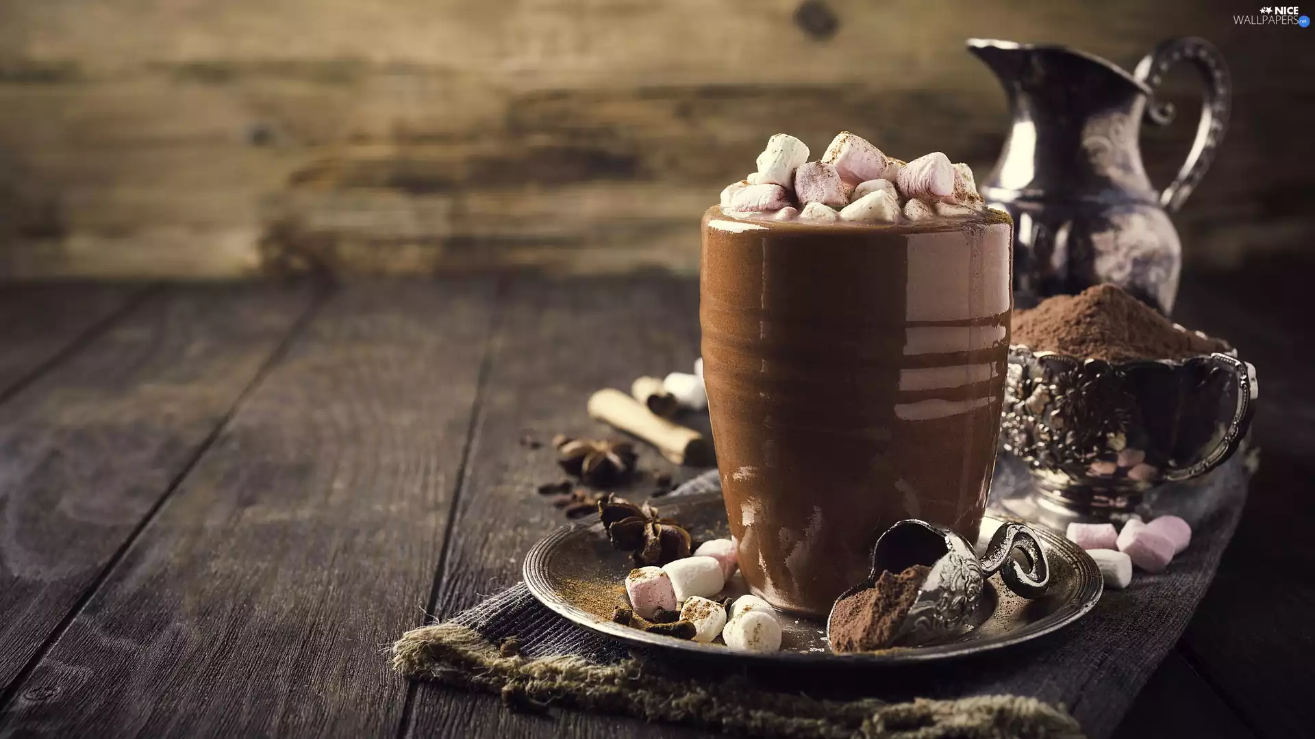 Foams, Cup, cocoa, jug, plate, cocoa