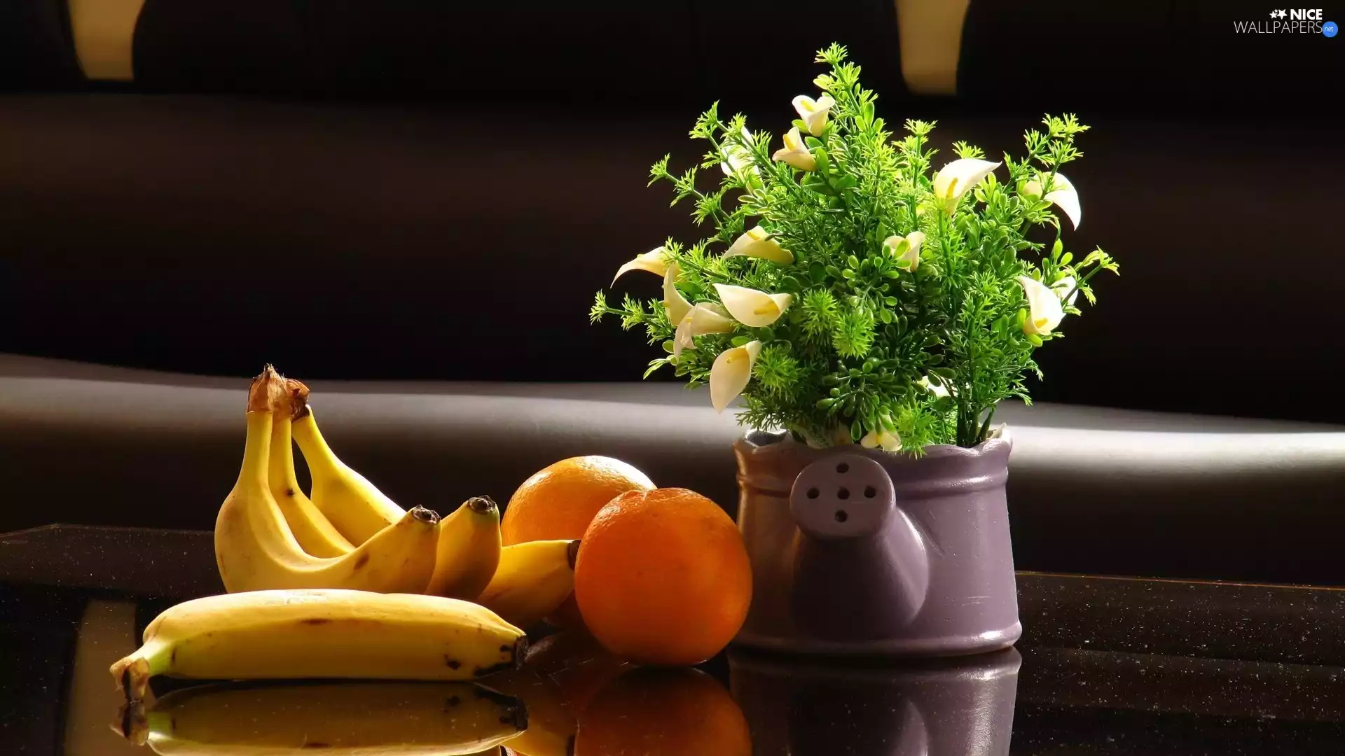 jug, bananas, orange