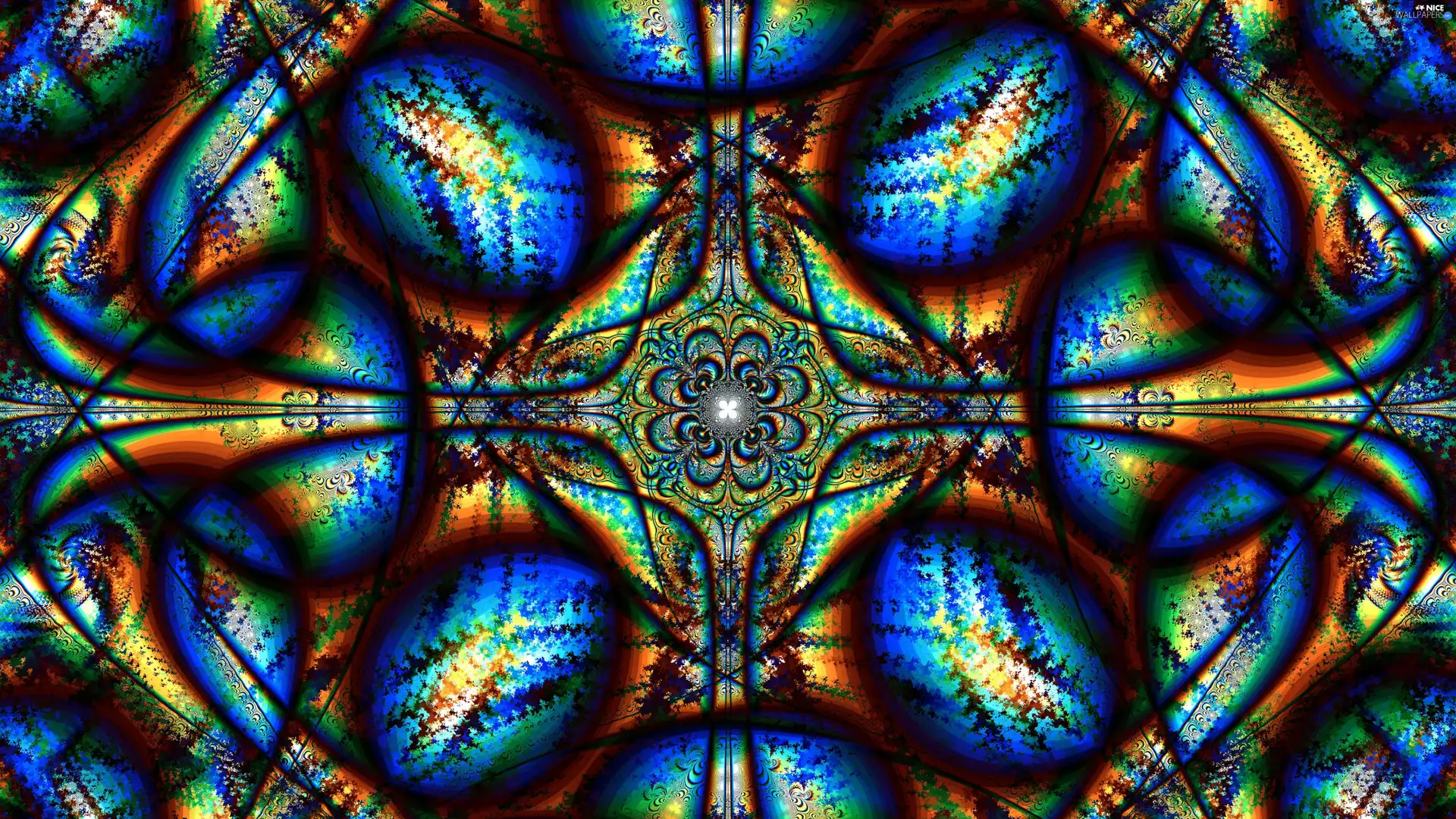 Kaleidoscope, Fraktal, multicolored
