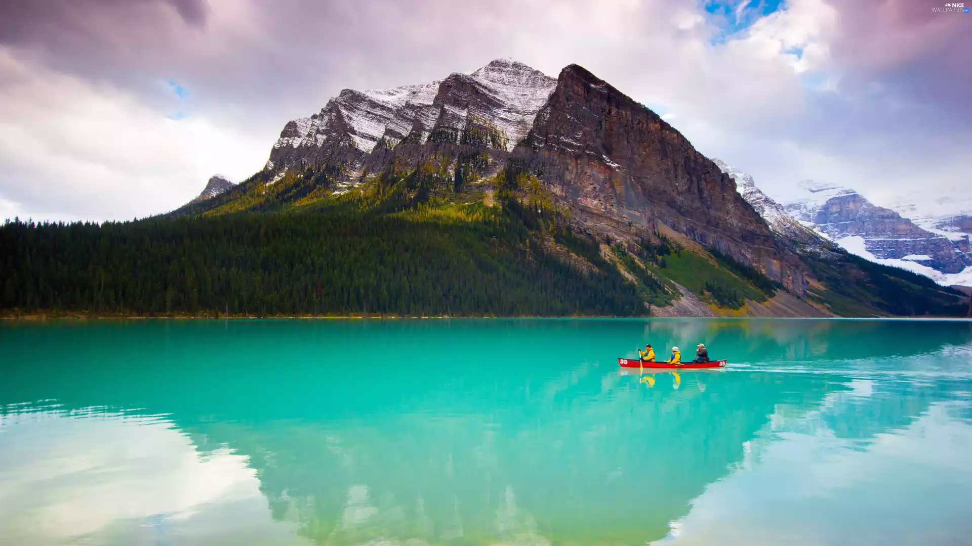 Banff National Park, Canada, Lake Louise, Kayak, Mountains, Province of Alberta