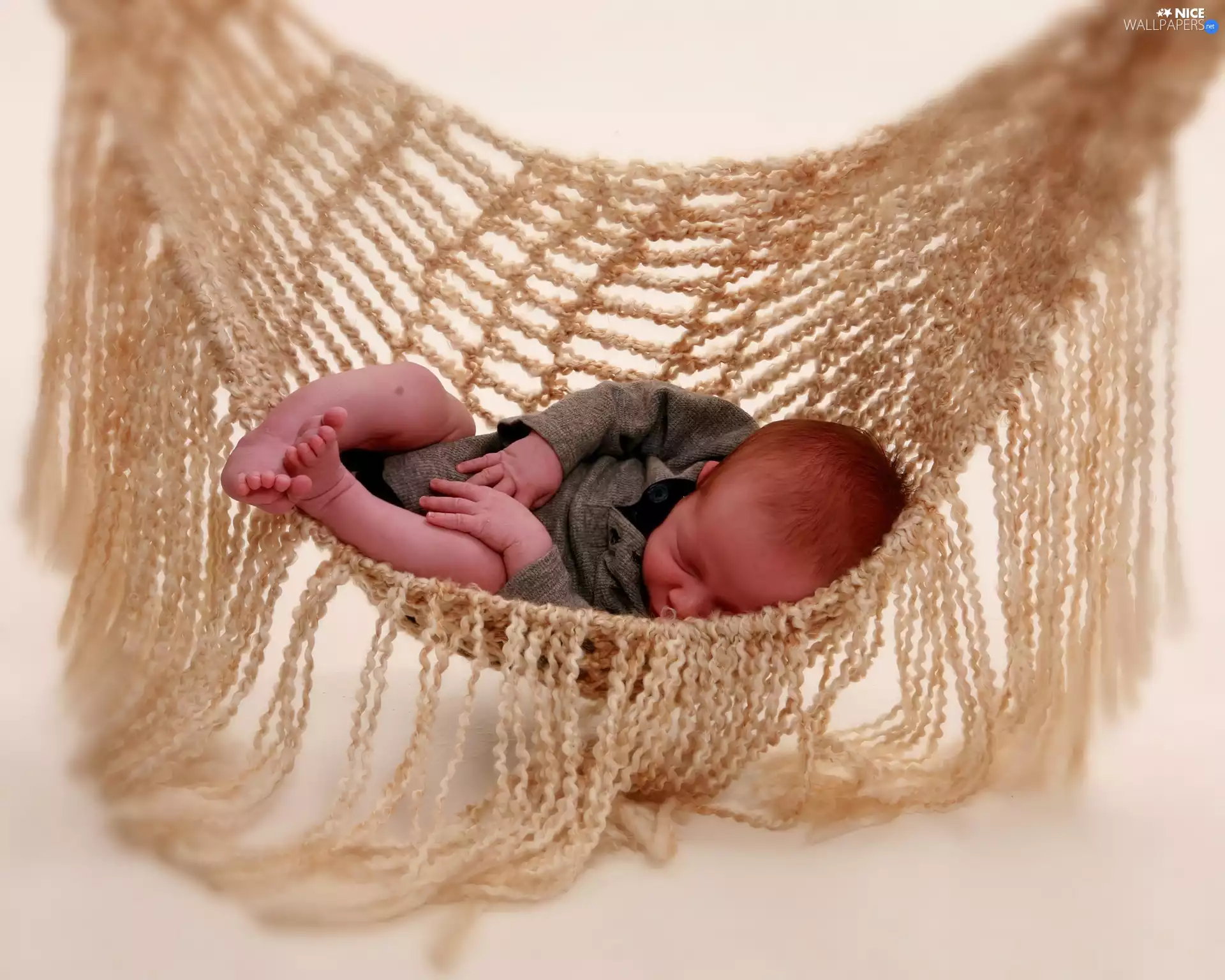 Sleeping, Hammock, Fringe, Kid