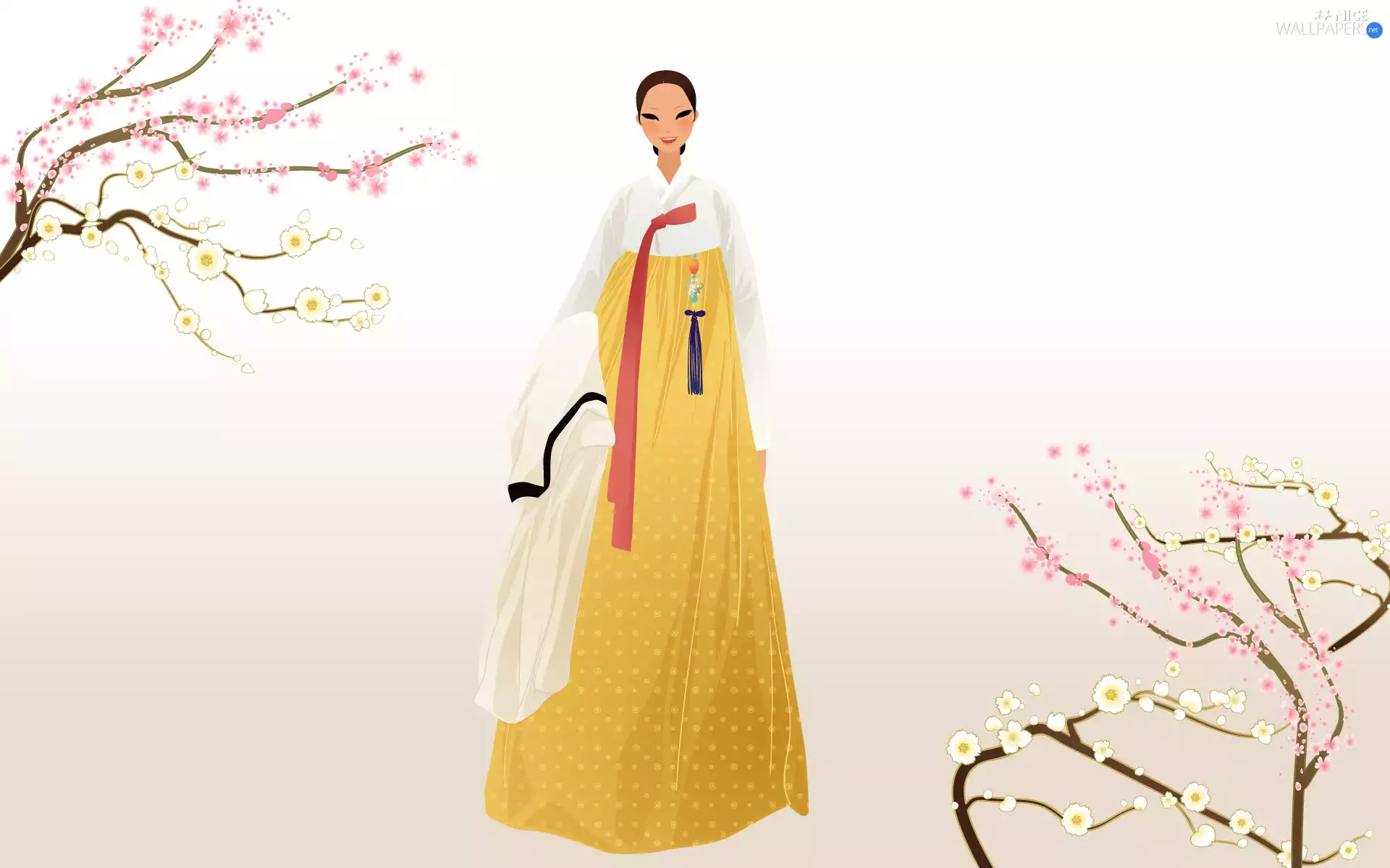 kimono, Japanese, Twigs