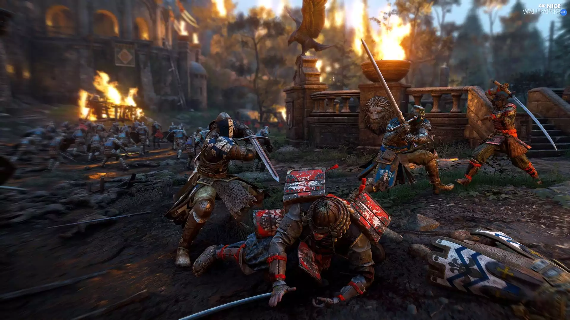 Samurais, Fight, game, knights, For Honor