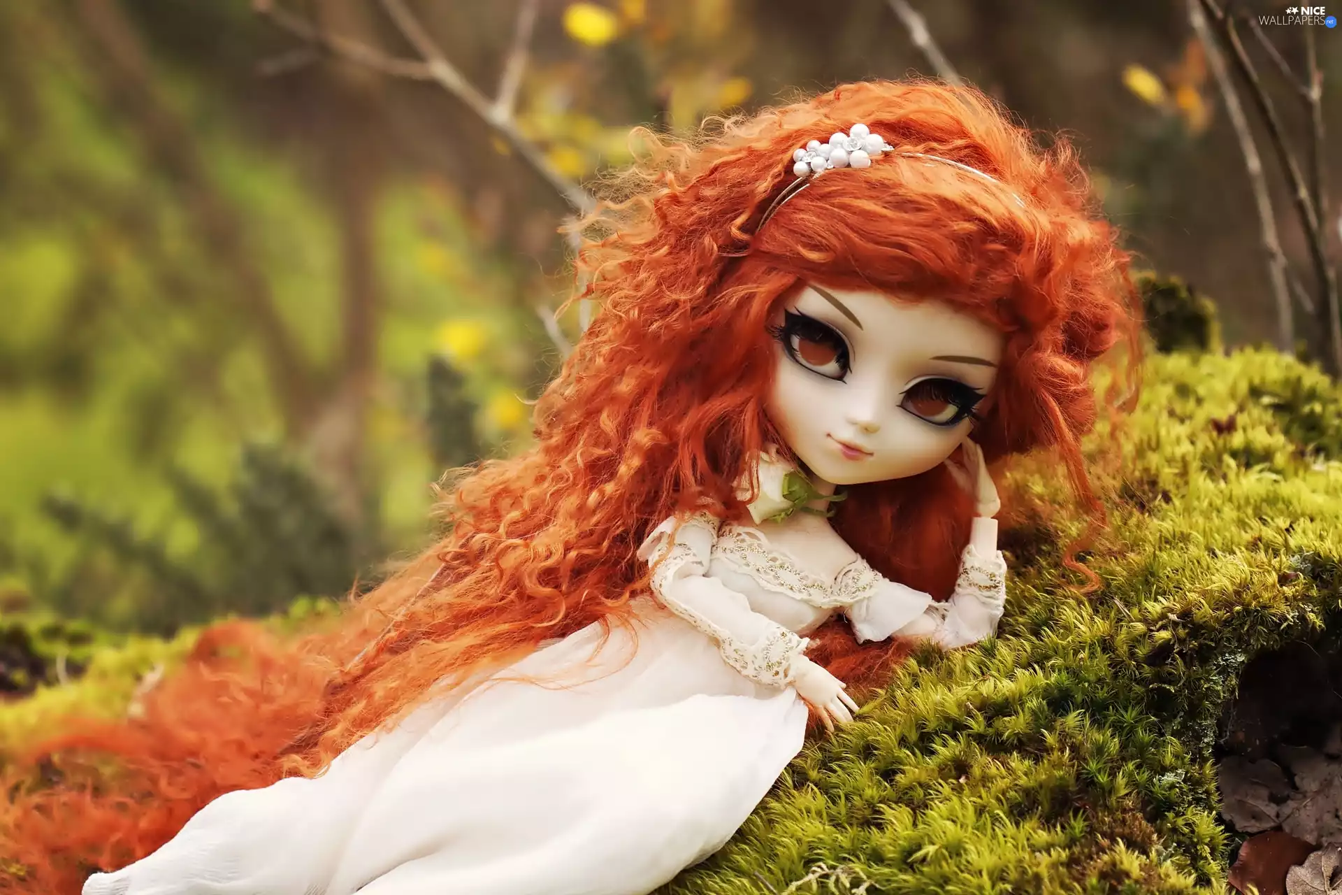 doll, young, Moss, lady