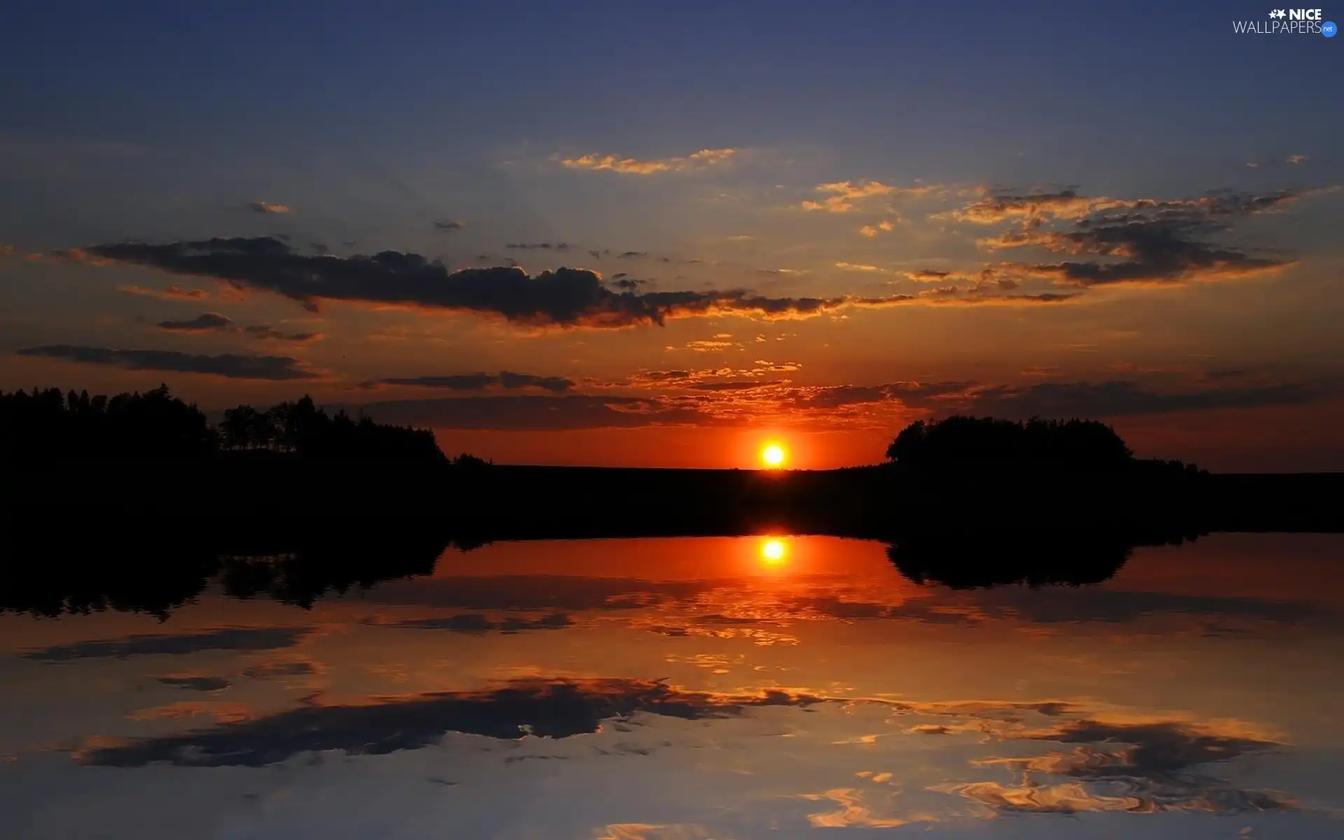reflection, Great Sunsets, lake
