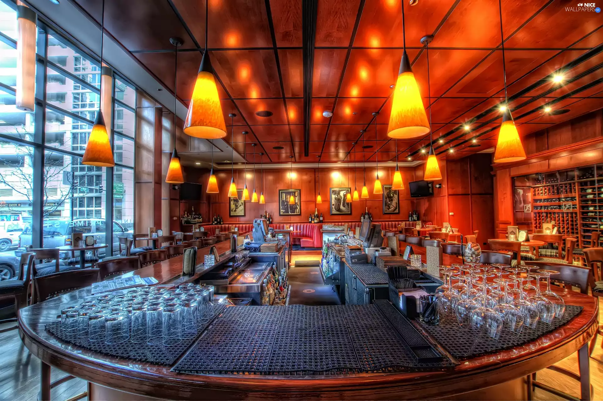 Lamps, Restaurant, buffet