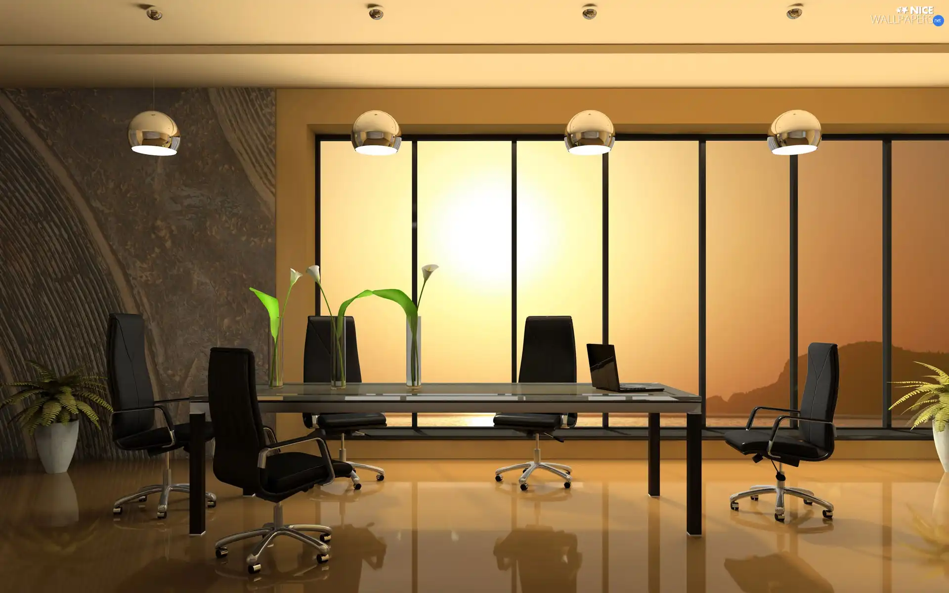 table, room, Lamps, Window, Stool, conference