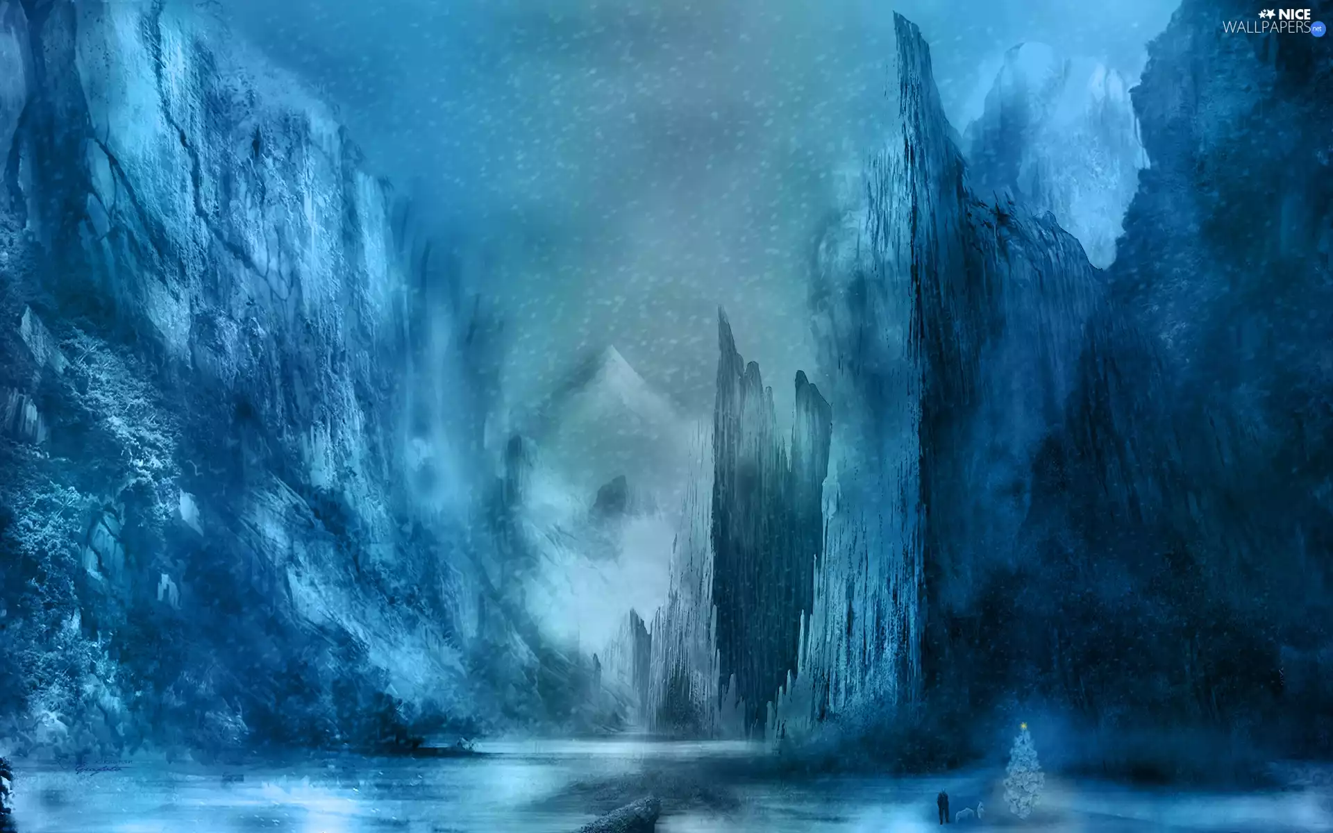 land, fantasy, Ice