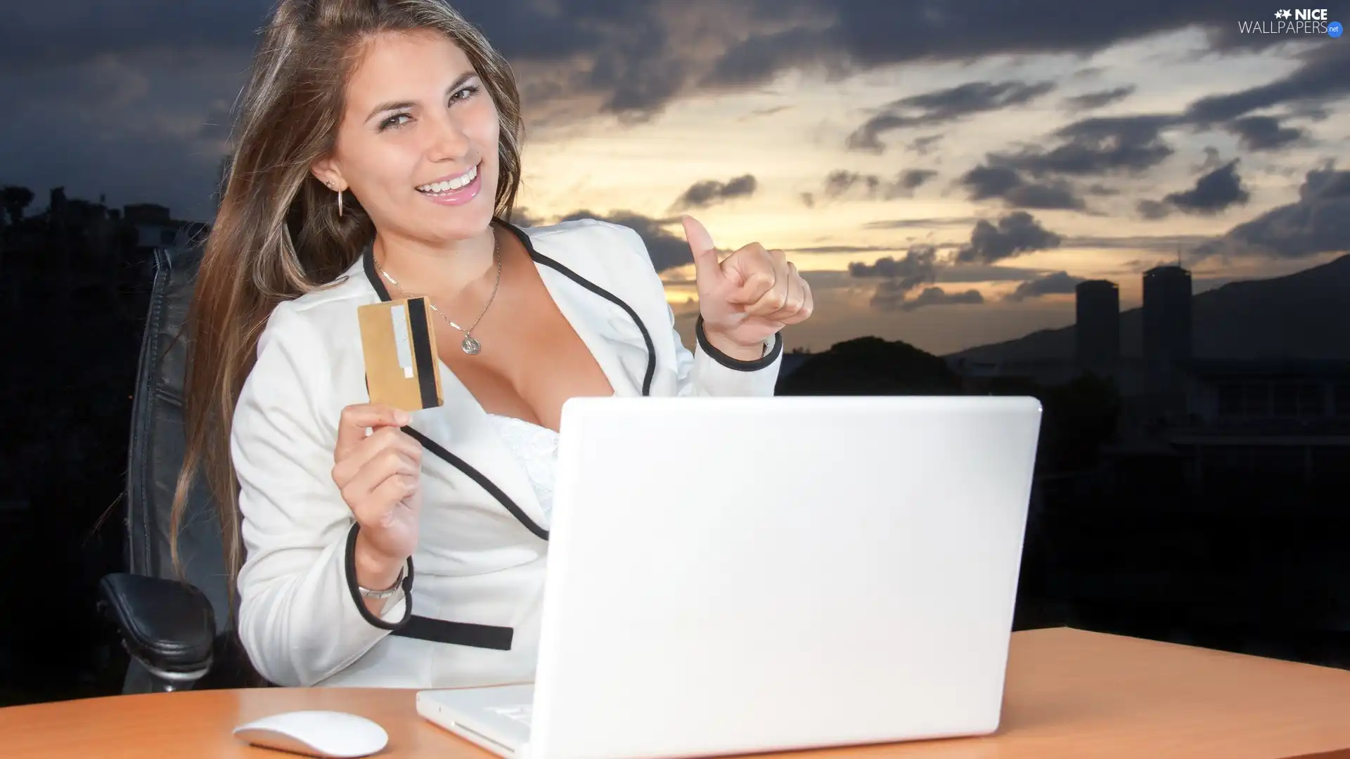 laptop, Women, Smile