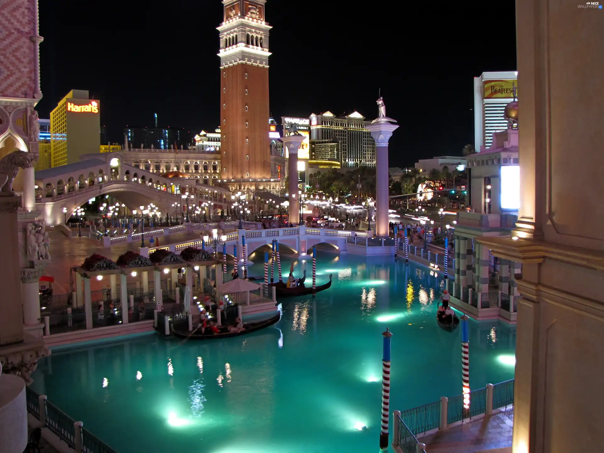 water, Hotel hall, Las Vegas