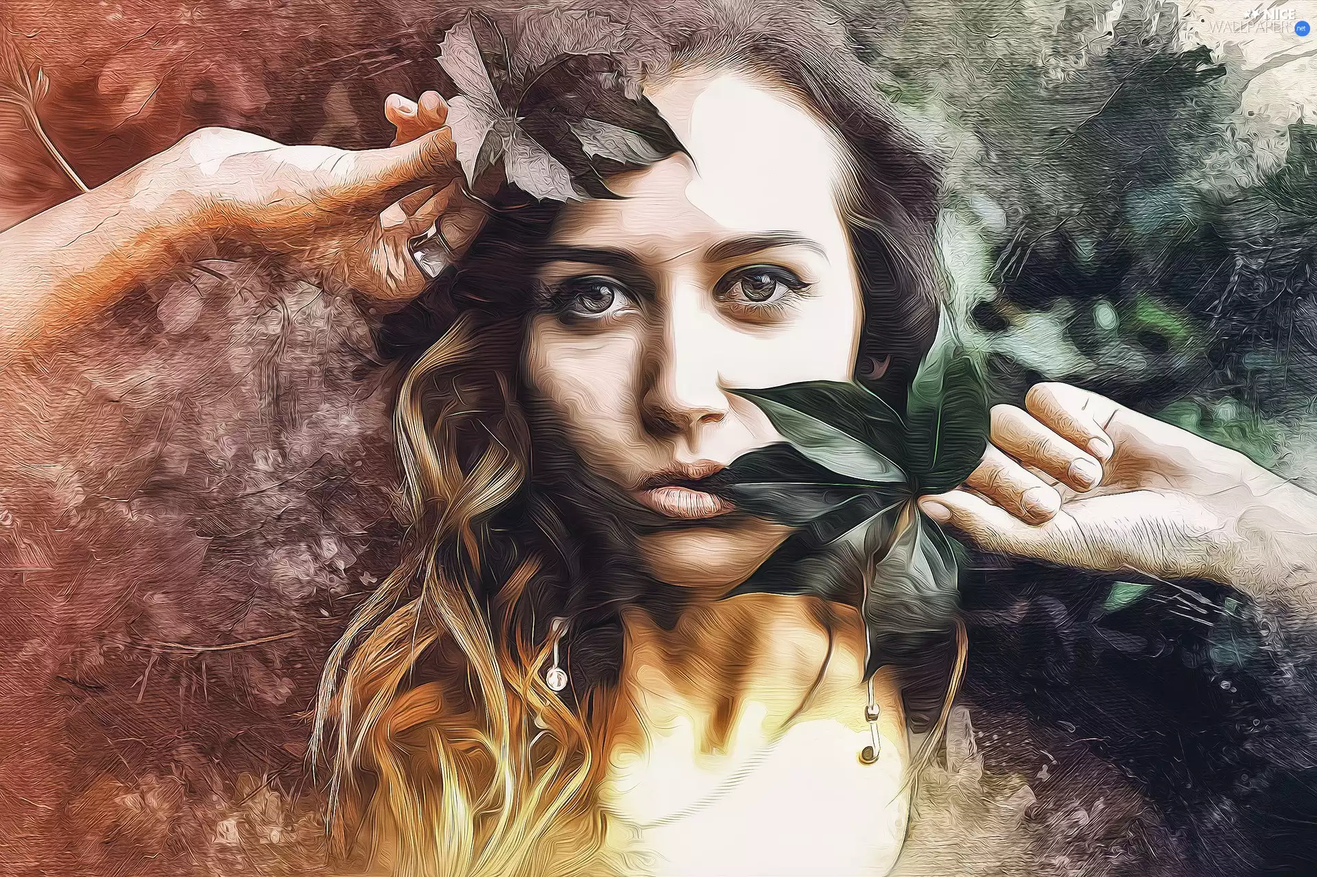 Leaf, Women, Fractalius