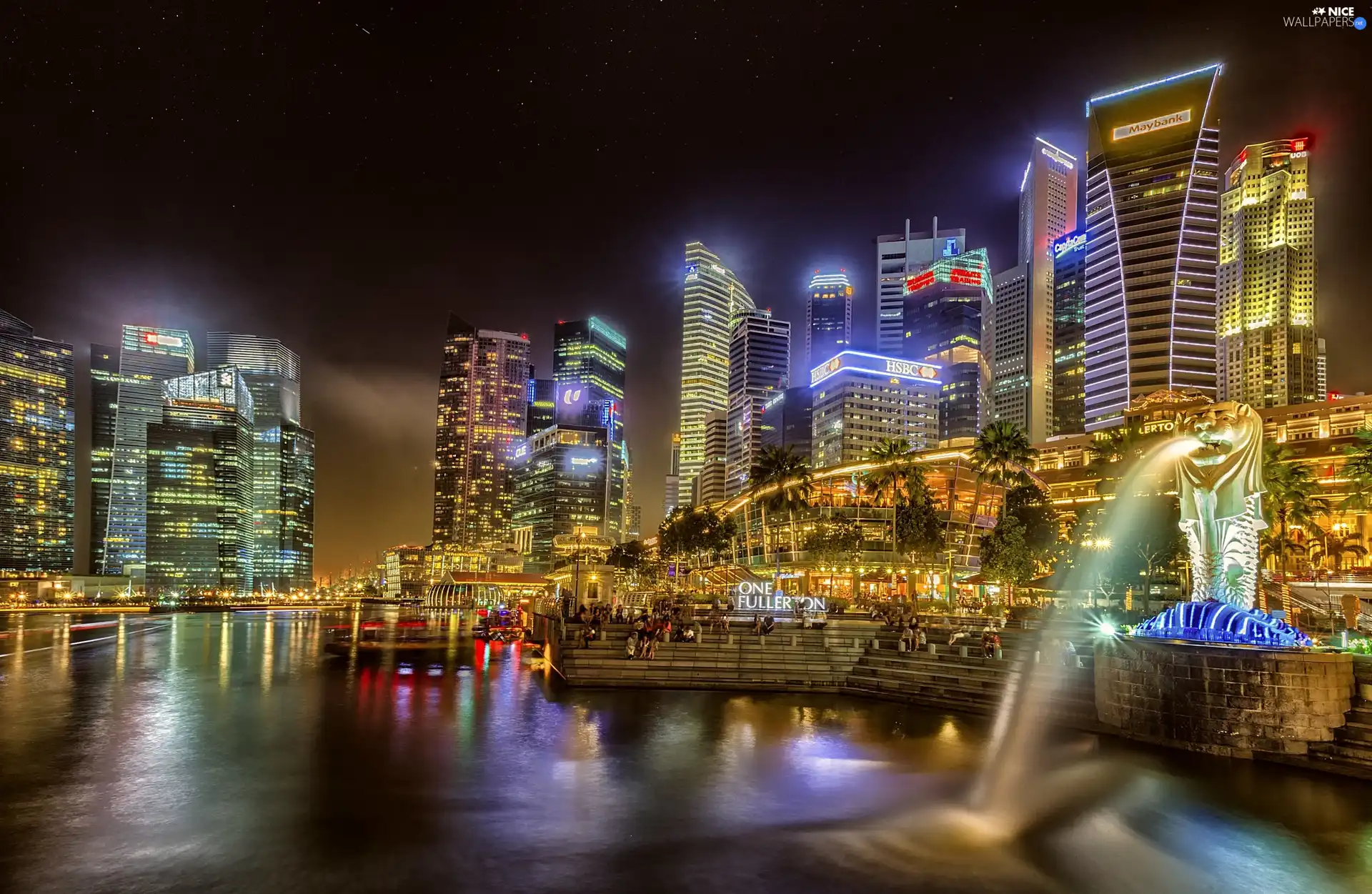 Singapur, Night, light, Town