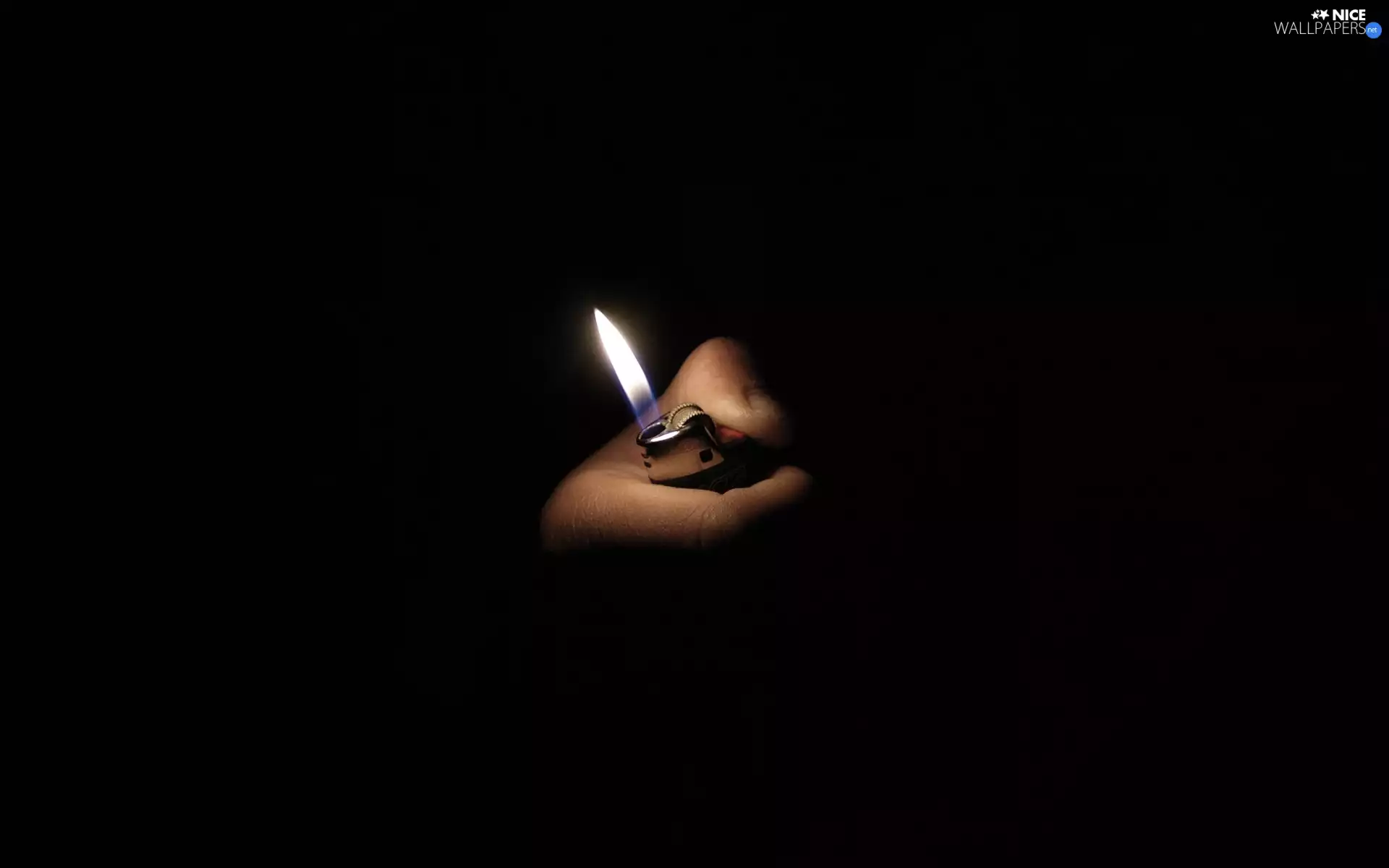 Big Fire, hand, lighter