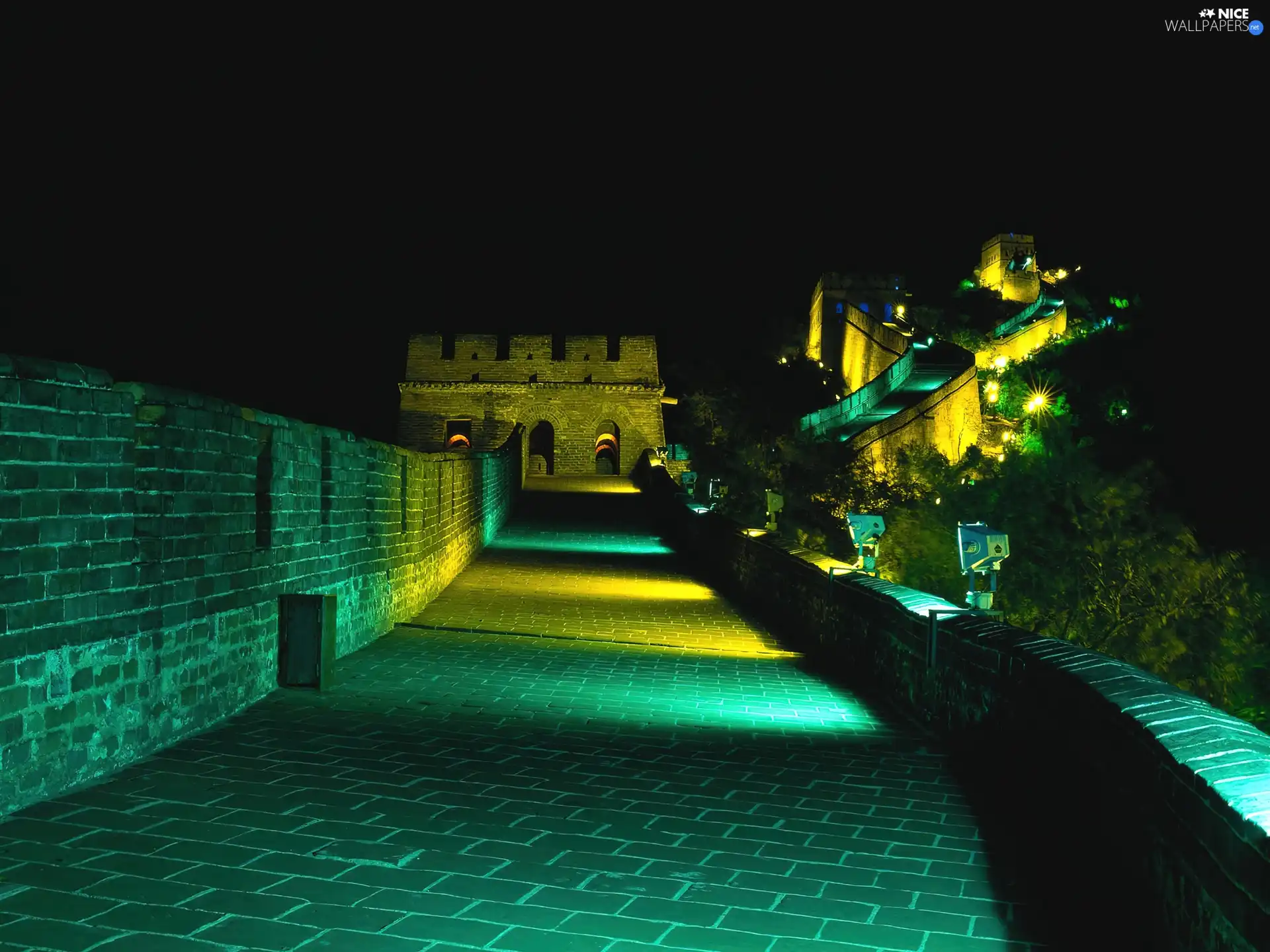 Great Chinese Wall, Night, lighting