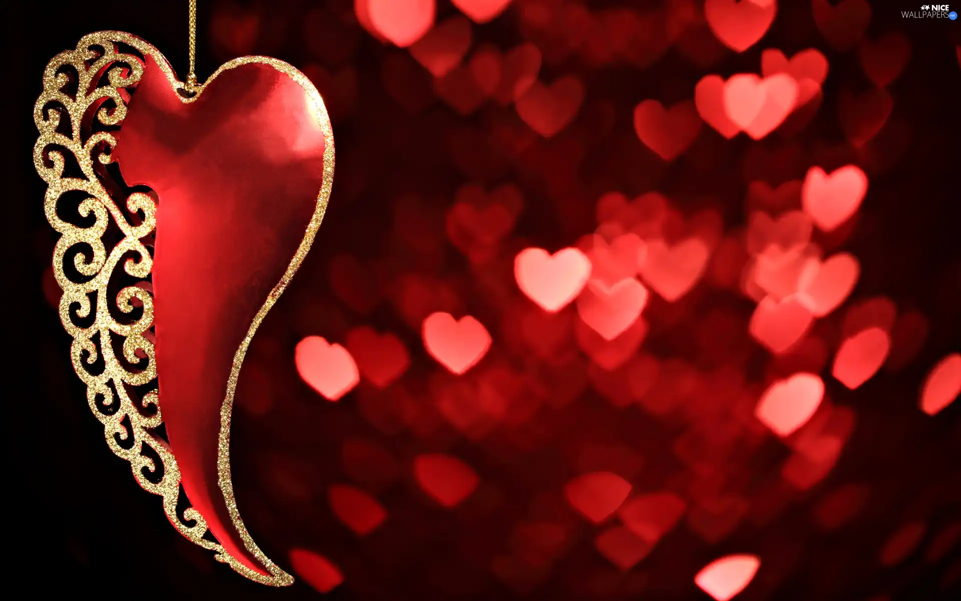 Heart, Red, lights, love