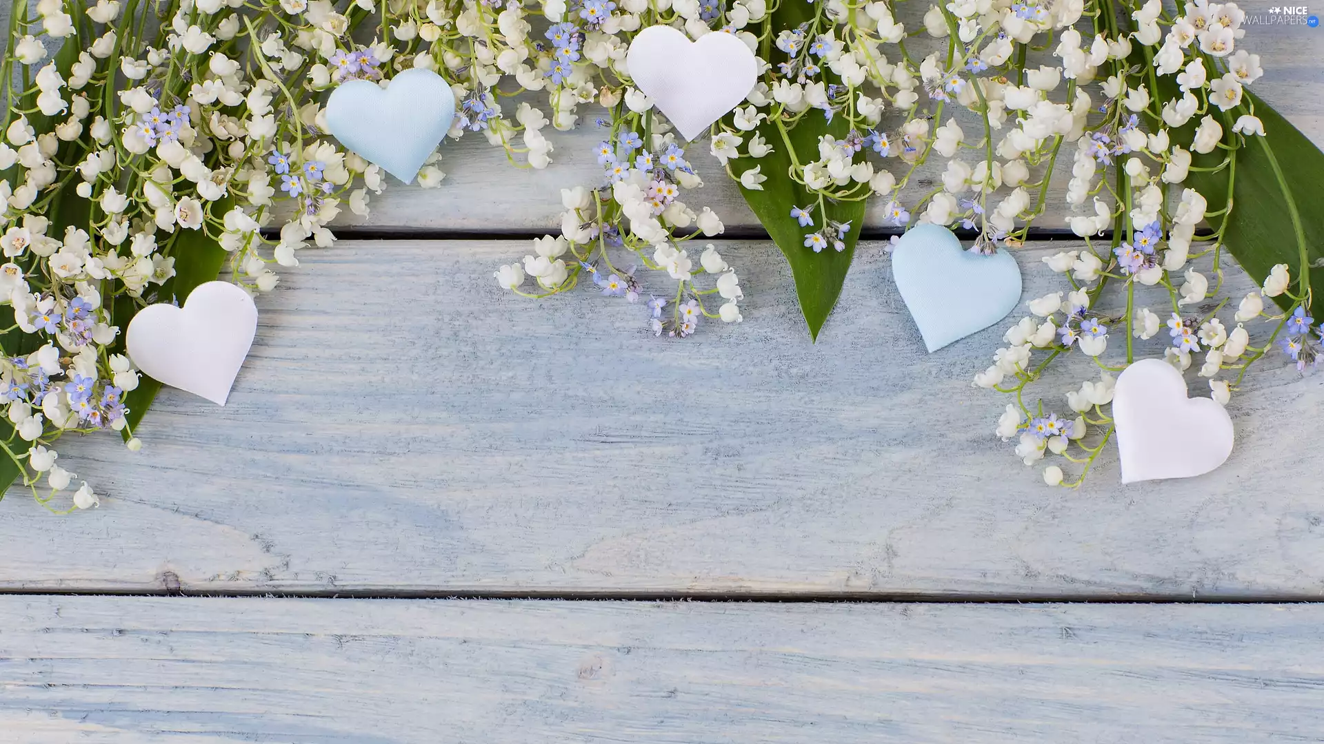 Flowers, heart, boarding, Lily of the Valley
