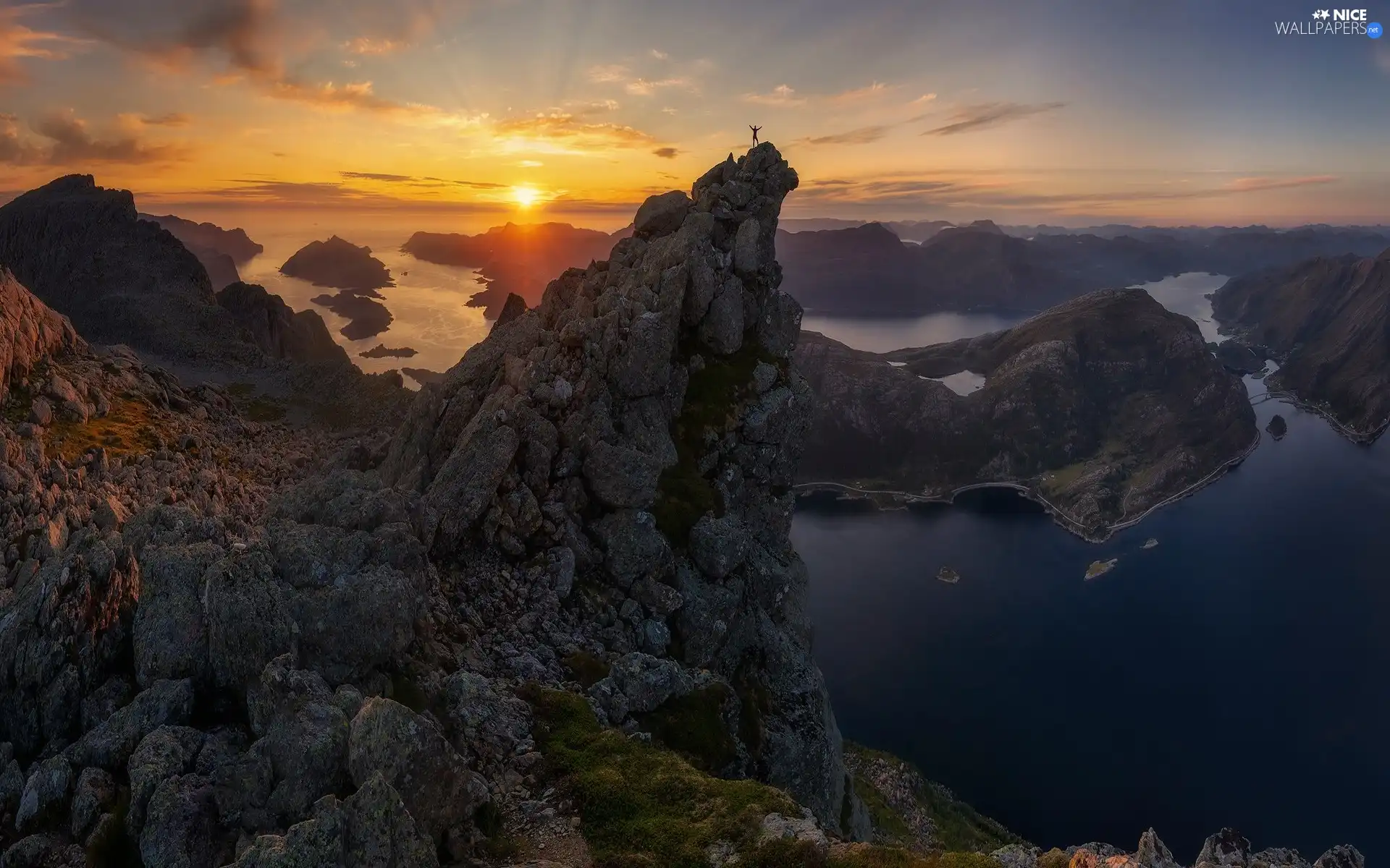 North Sea, Norway, Human, Great Sunsets, Mountains, Lofoten