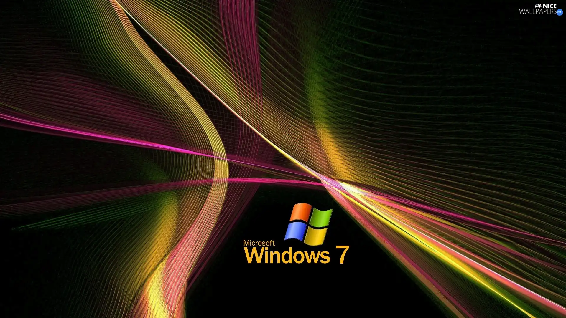 logo, abstraction, operating, Windows 7, system