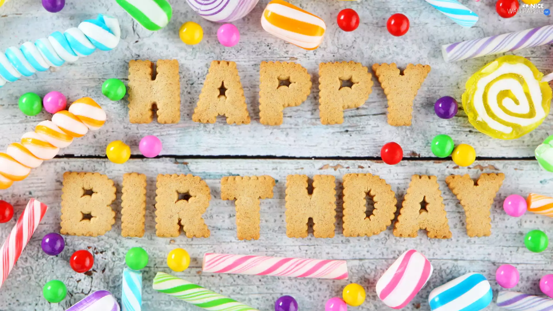 Cookies, Drops, text, ##, birthday, lollipops