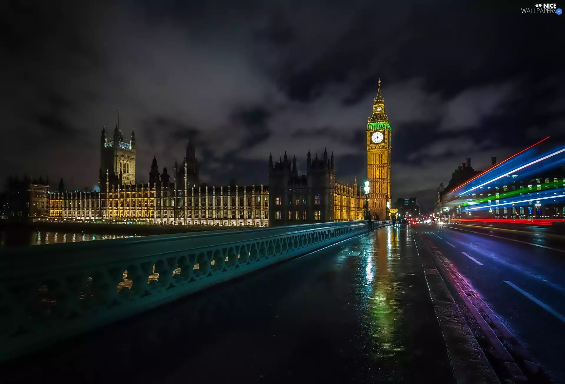 bridge, London, England, Big Ben