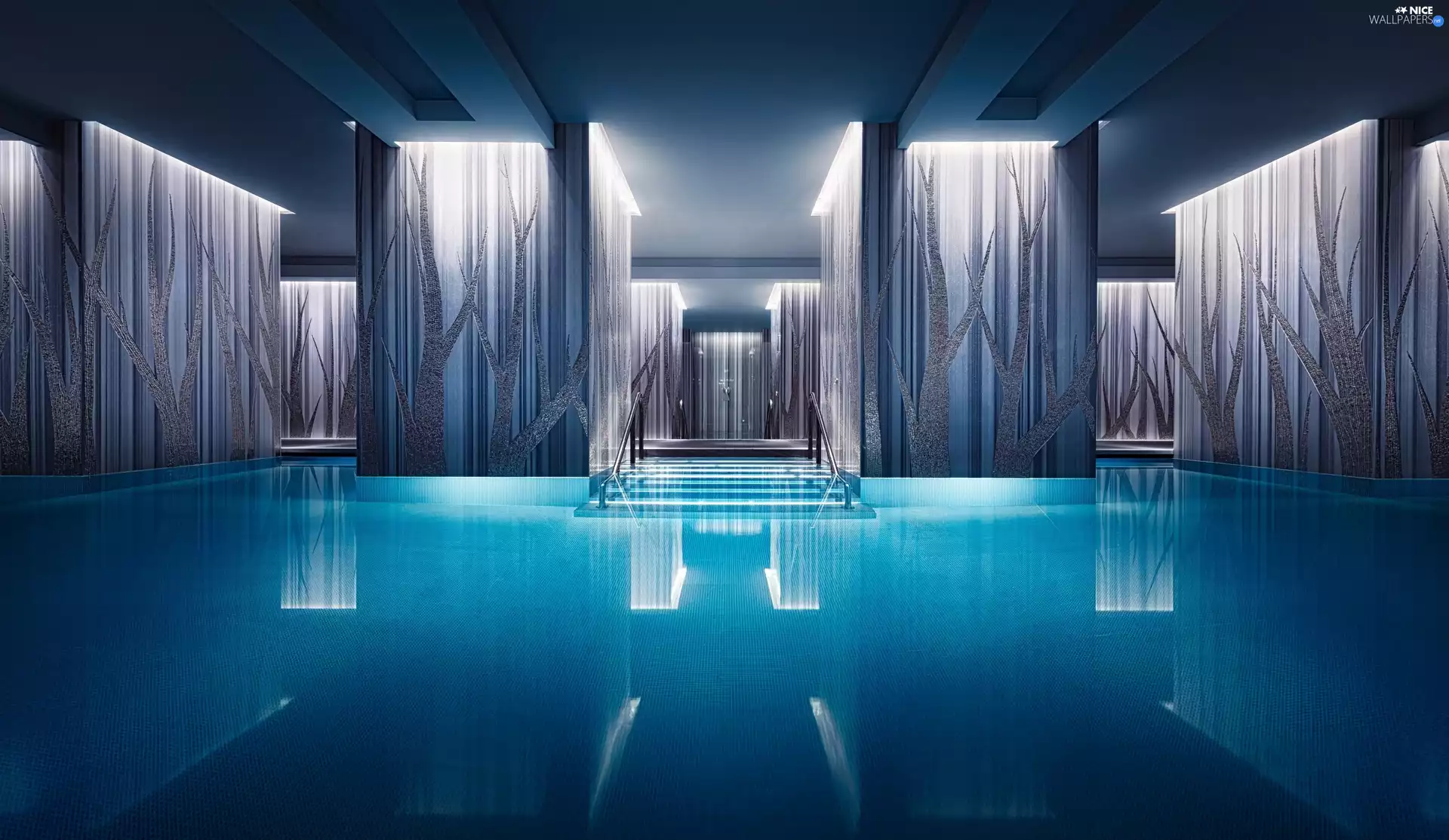 Ten Trinity Square, Four Seasons Hotel, reflection, interior, water, London, England, Pool