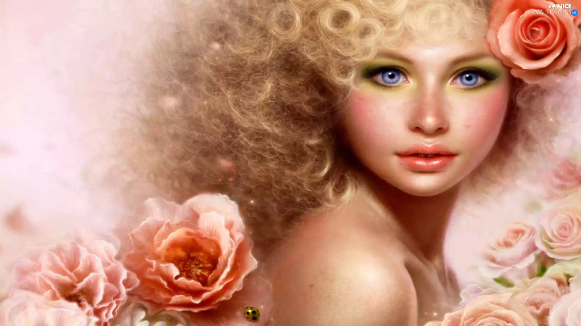 Flowers, girl, The look