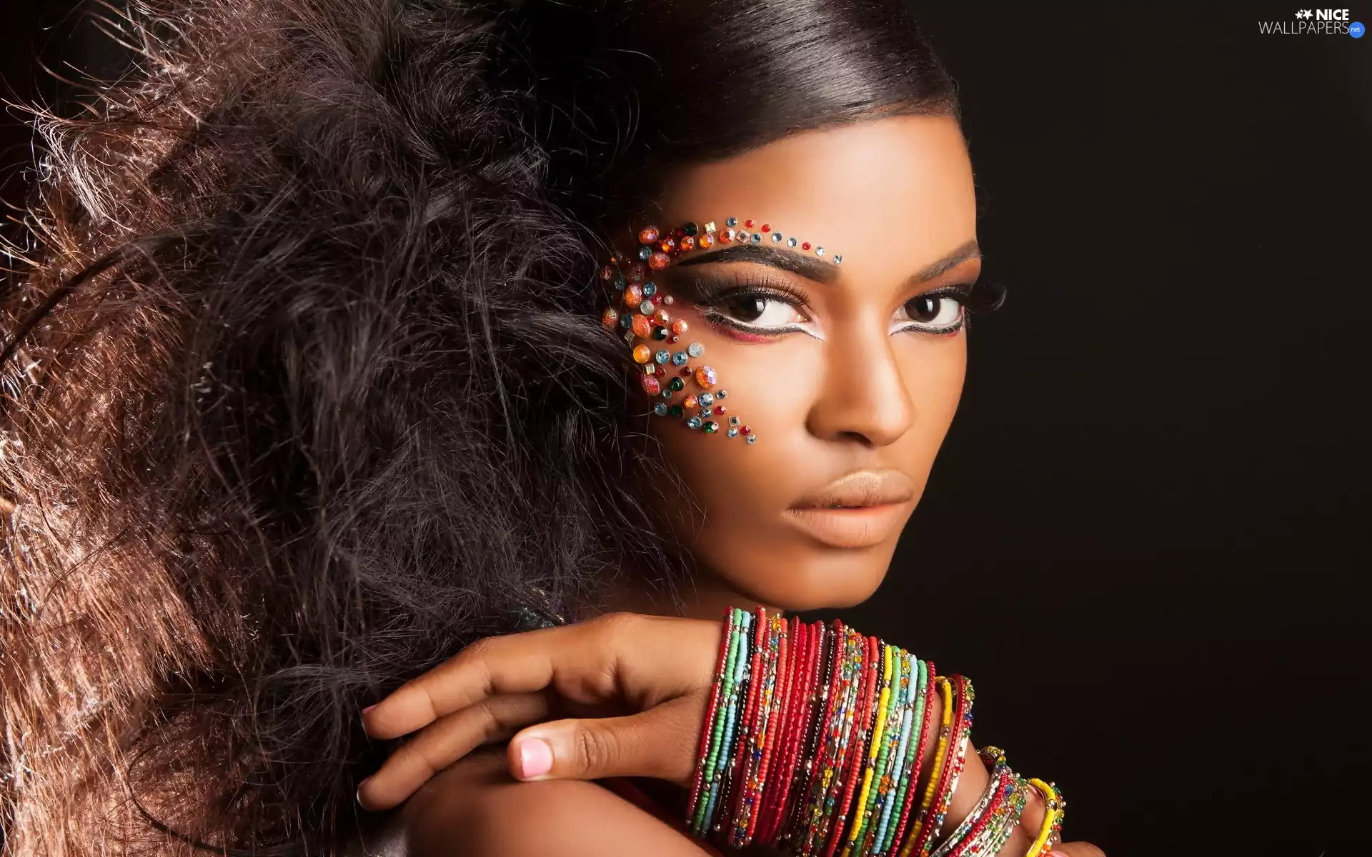 girl, jewellery, The look, make-up