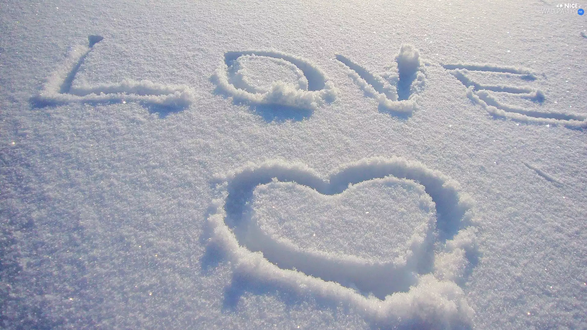 snow, love, text, LOVE, Heart, winter