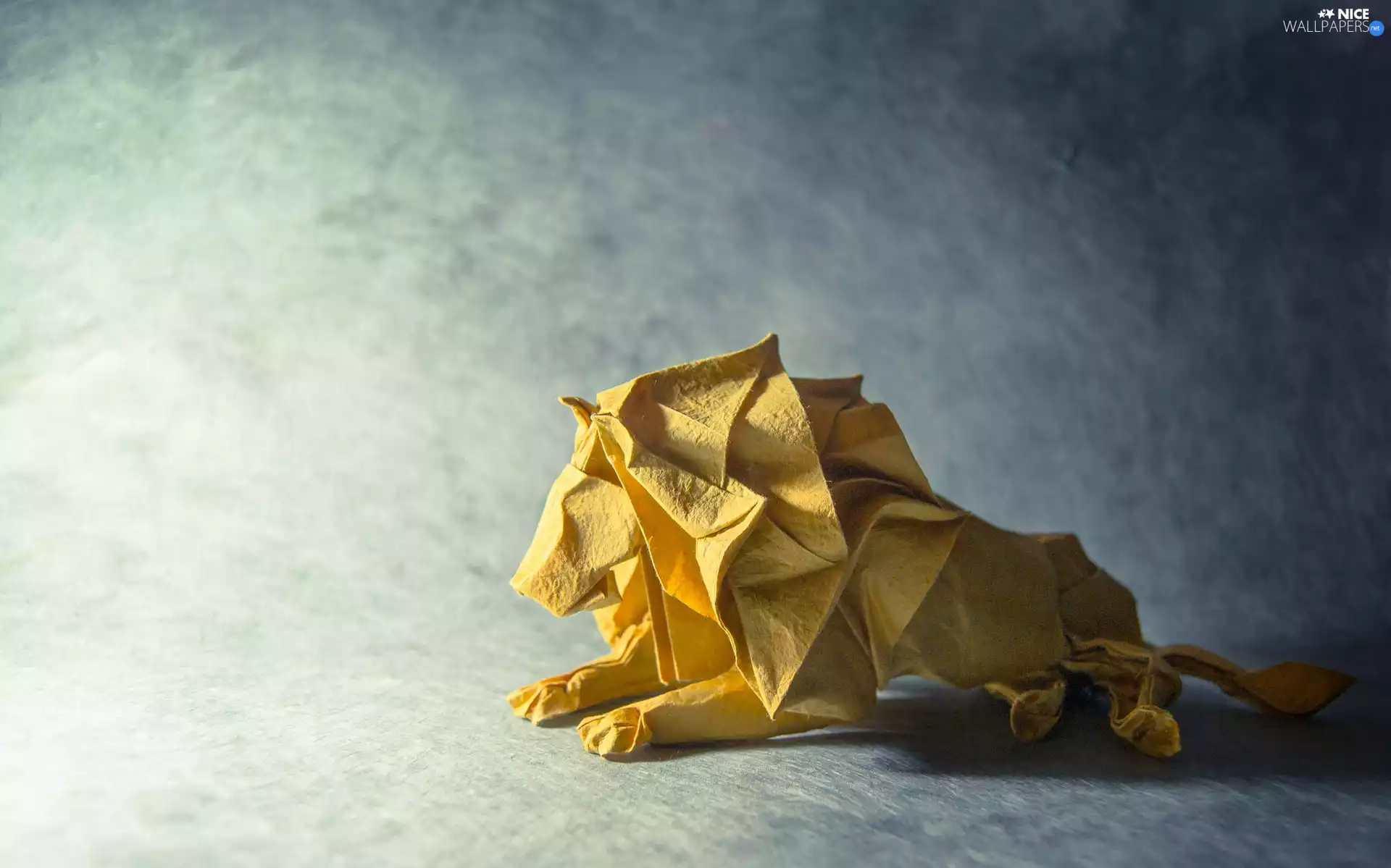 ligh, Origami, flash, luminosity, sun, Lion
