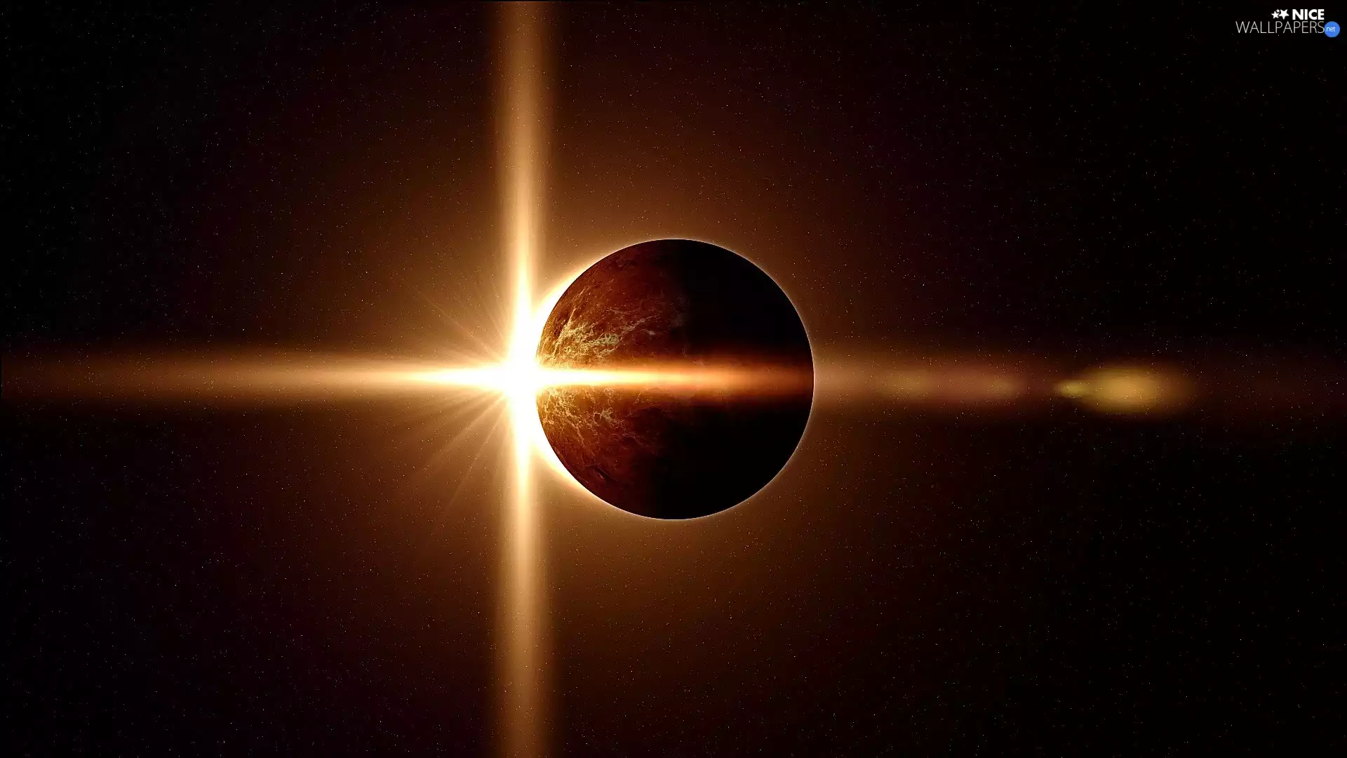 ligh, Eclipse, flash, luminosity, sun, Planet