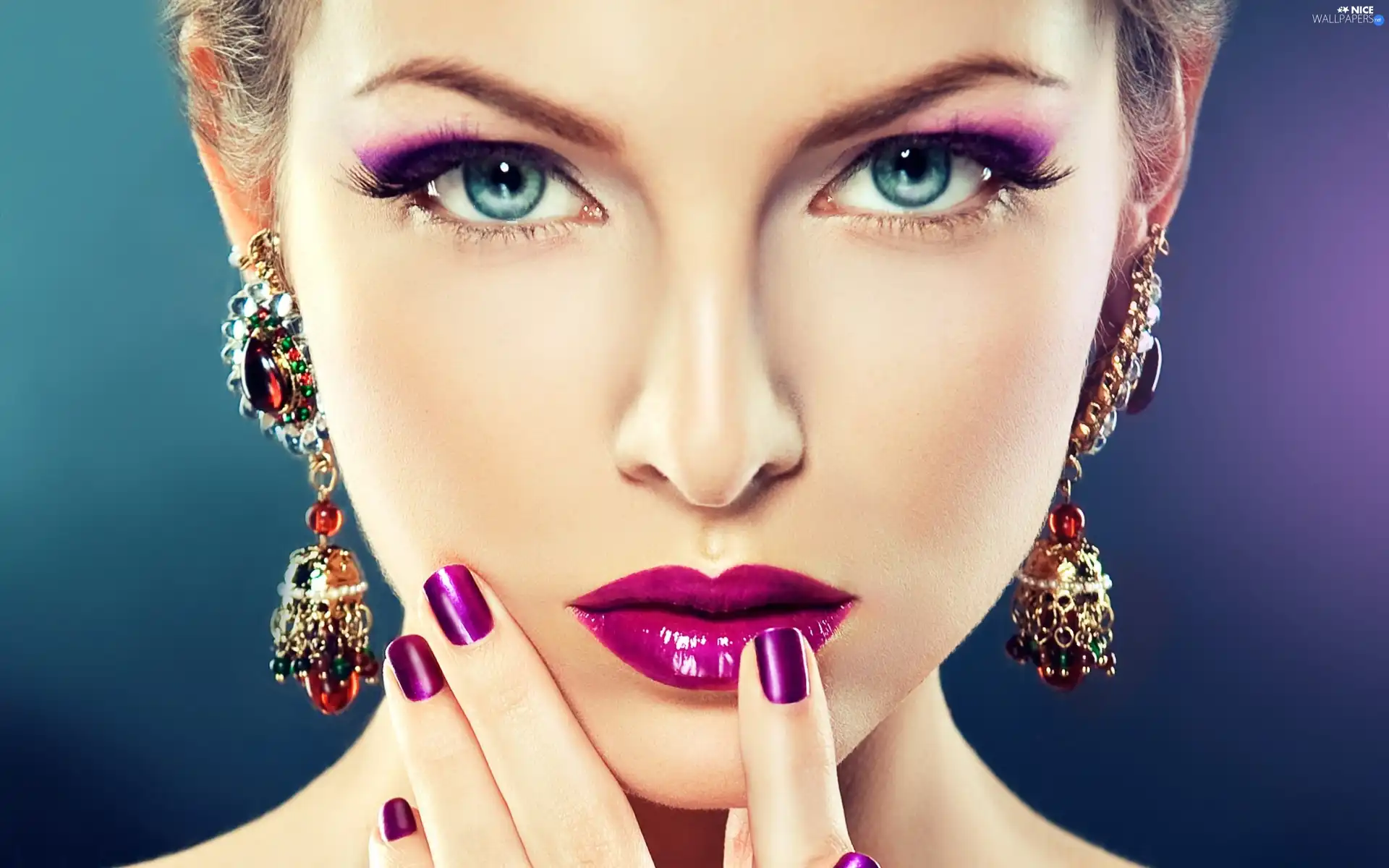 ear-ring, Women, make-up