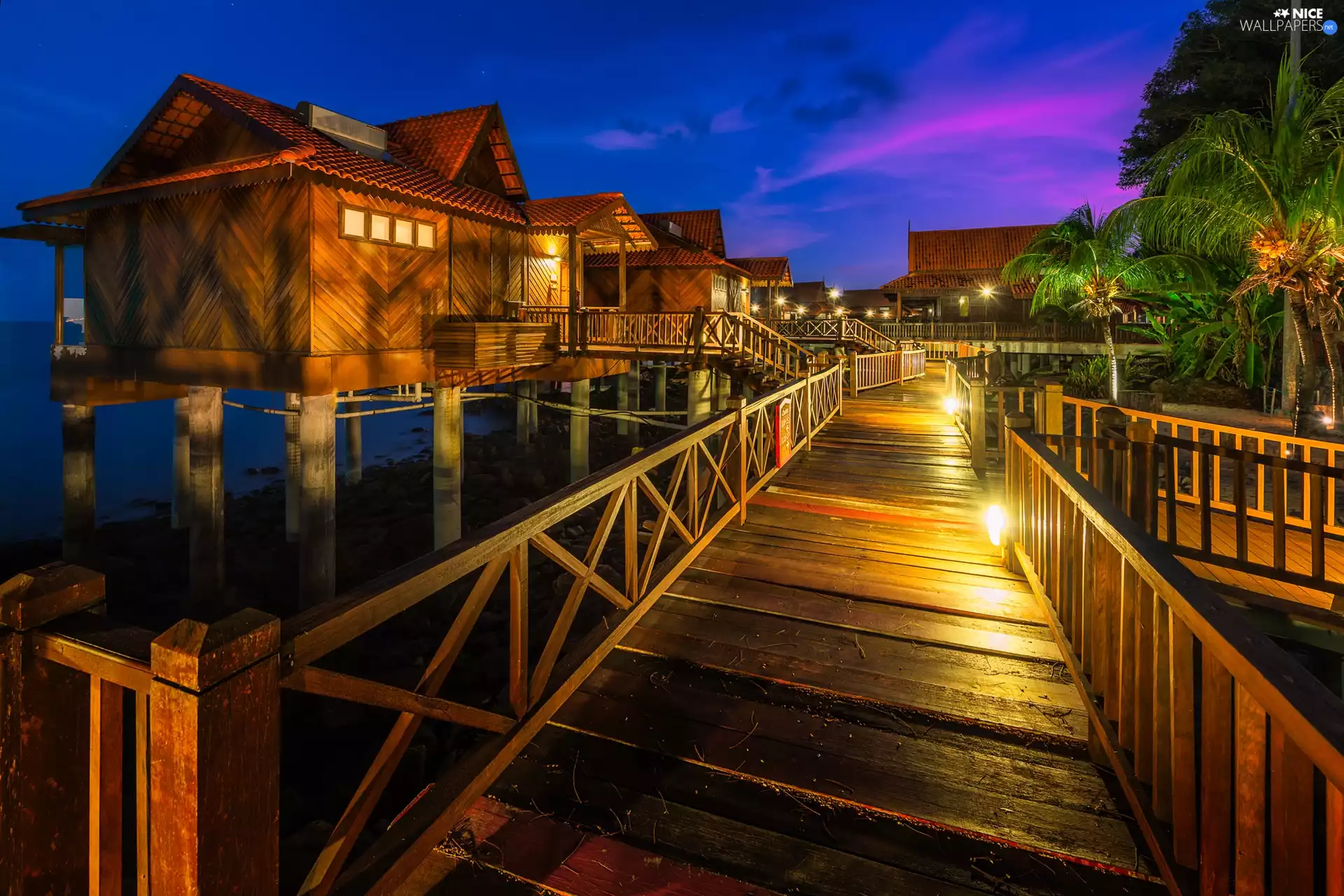 Malaysia, spa, holiday, Platform, twilight, Berjaya Langkawi, Hotel hall, Houses