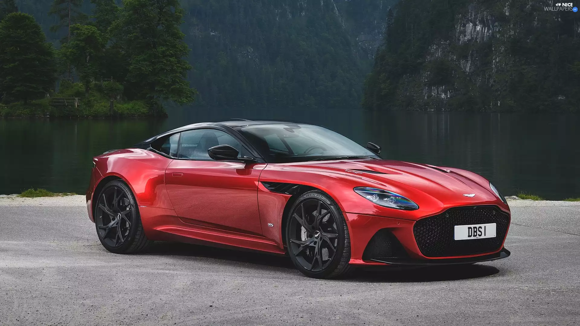 side, Red, Aston Martin DBS Superleggera