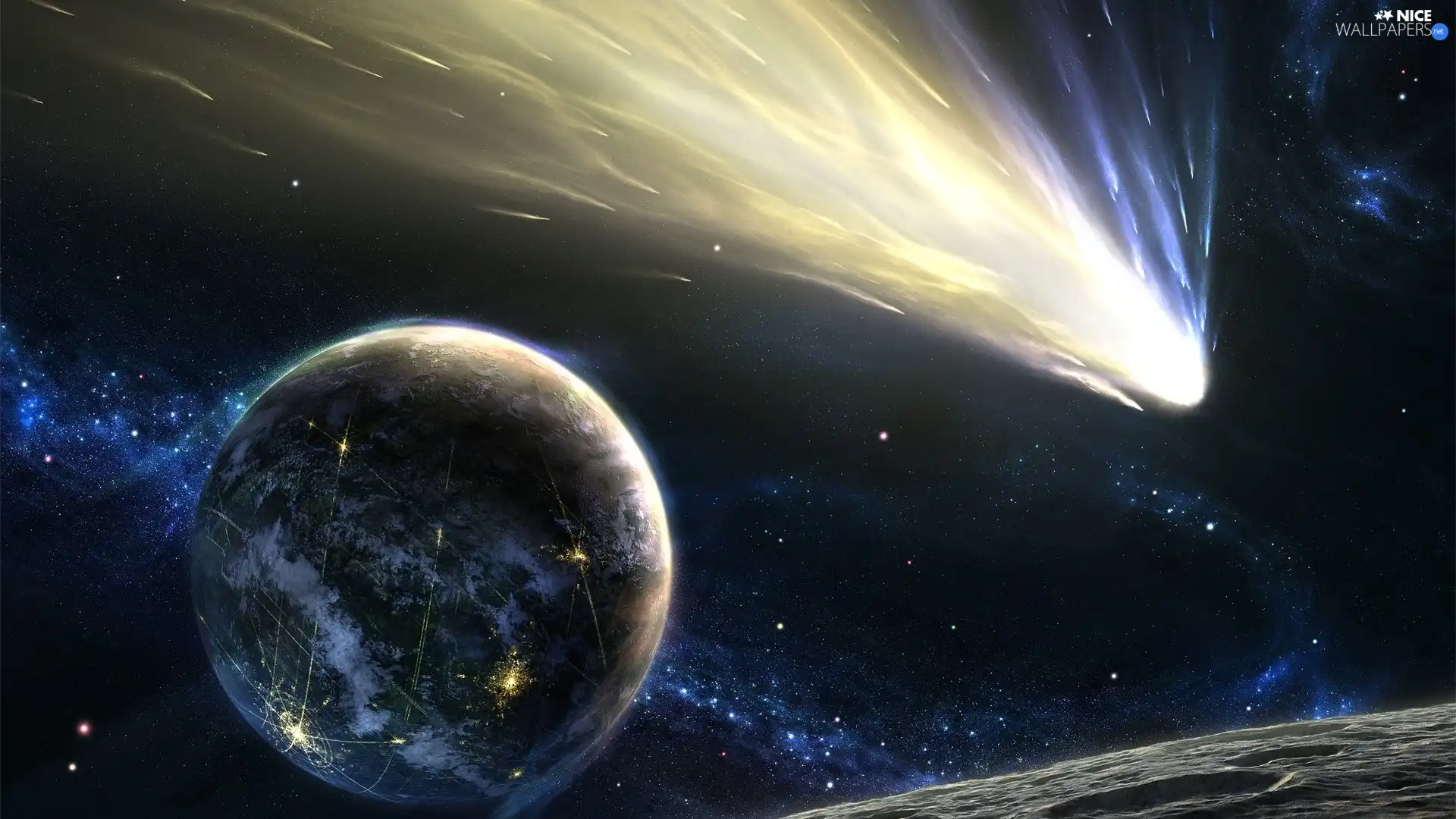 meteorite, Universe, land