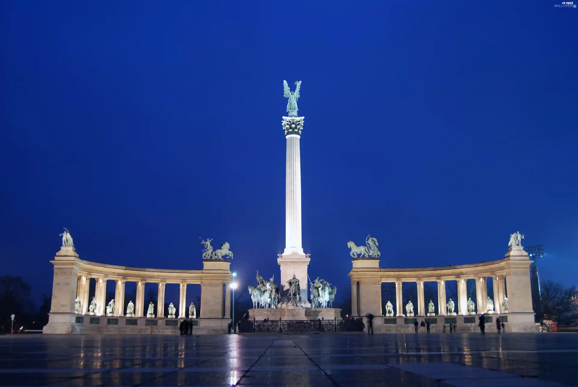Budapest, Heroes Square, Millennium Monument, Hungary